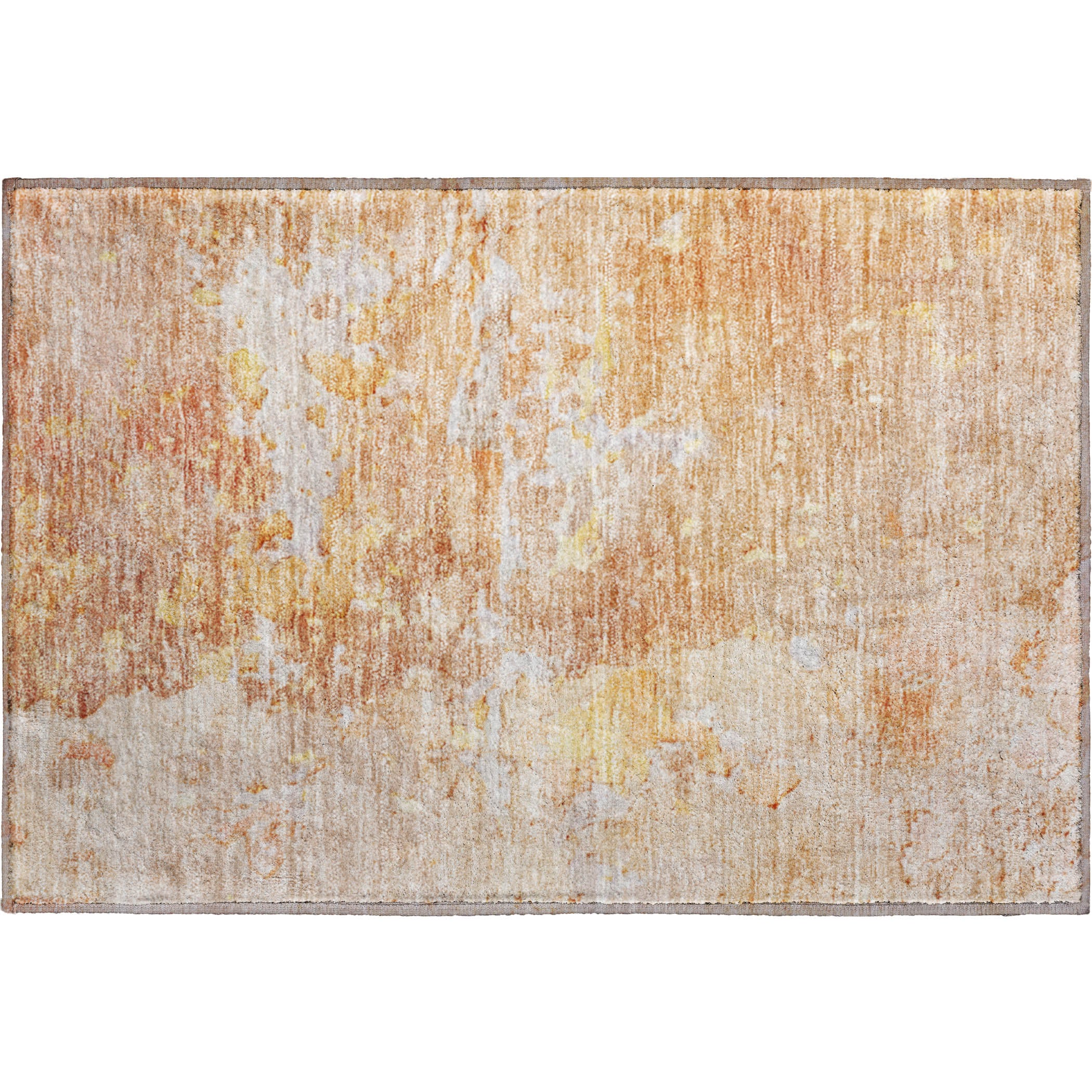 Havana Machine Washable Transitional Salmon Orange Rug 1'8" x 2'6" #shape_Rectangle