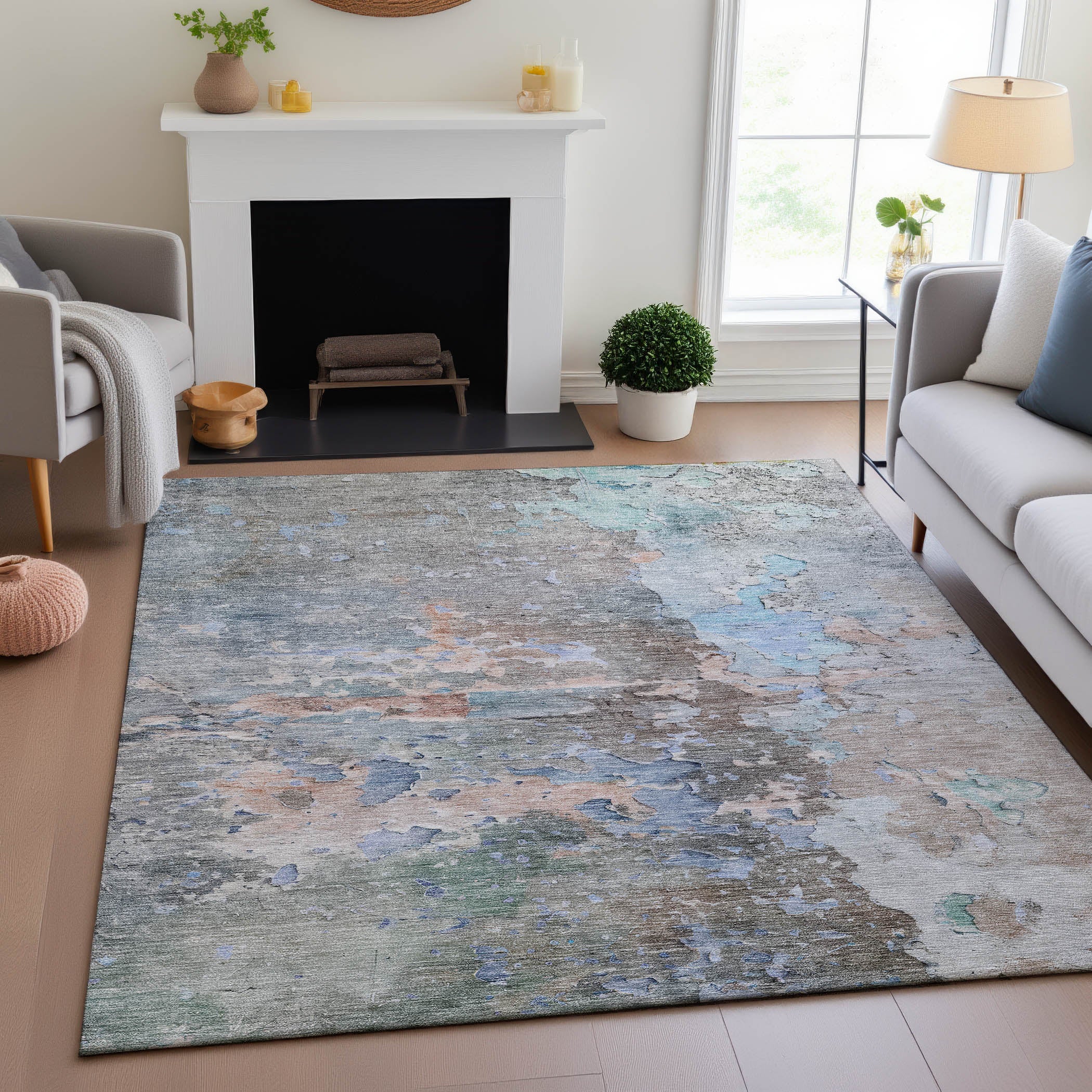Havana Machine Washable Transitional Taupe Brown Rug 2'6" x 3'10" #shape_Rectangle