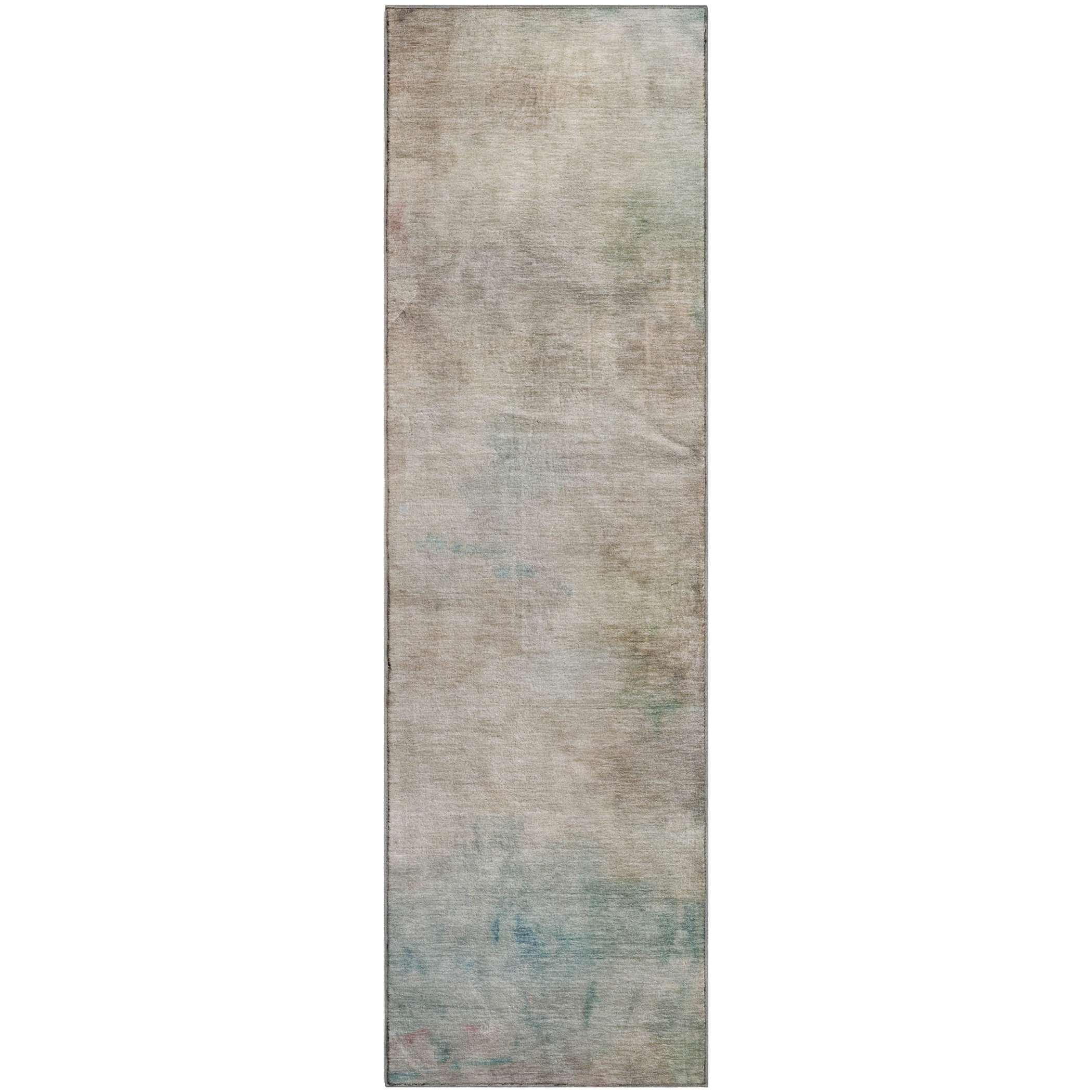 Bern Machine Washable Transitional Taupe Brown Rug 2'3" x 7'6" #shape_Runner