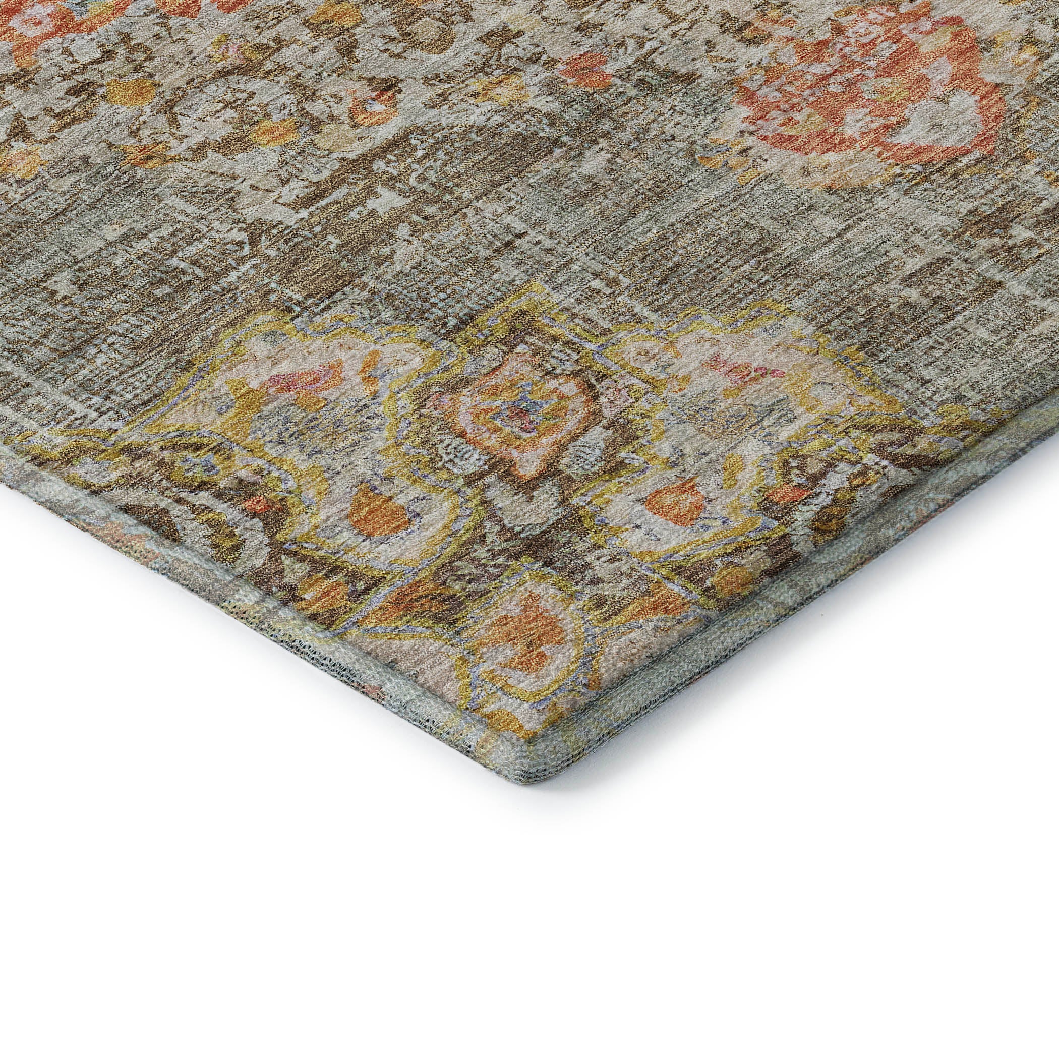 Sarajevo Machine Washable Traditional Brown Rug 1'8" x 2'6" #shape_Rectangle