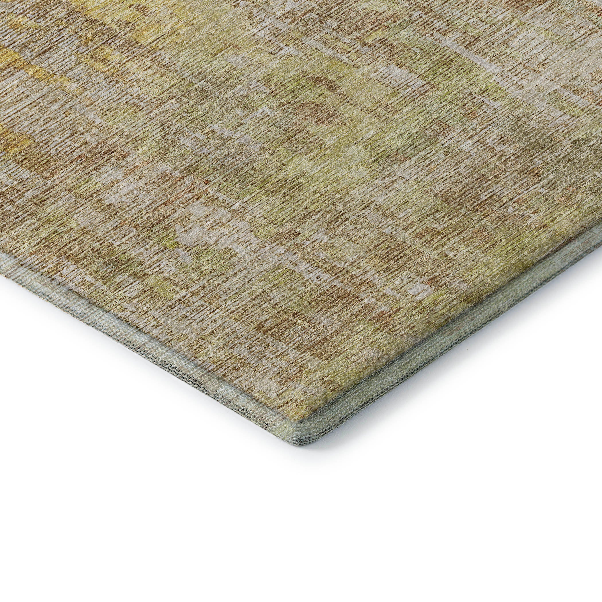 Prague Machine Washable Transitional Khaki Brown Rug 1'8" x 2'6" #shape_Rectangle