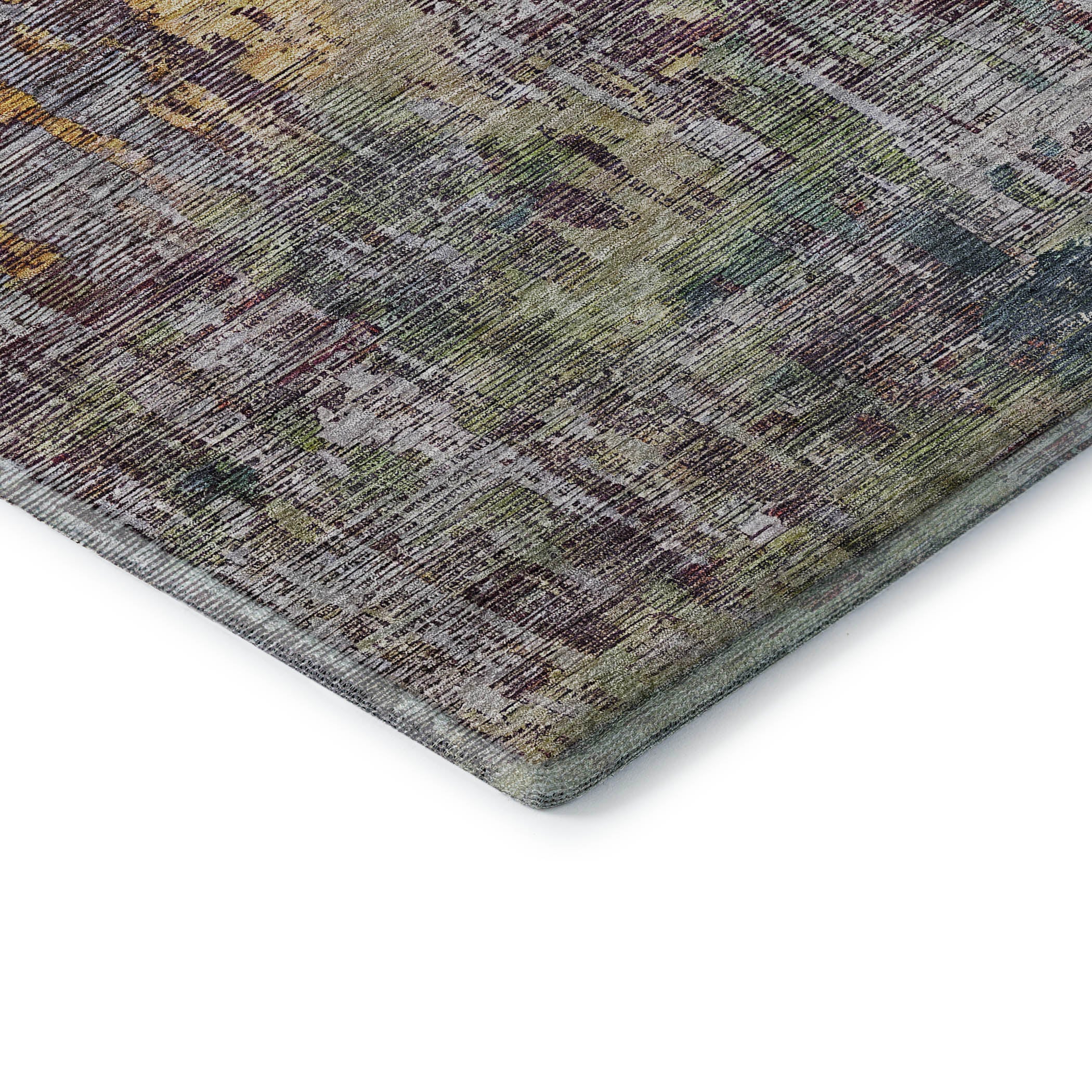 Prague Machine Washable Transitional Pewter Gray Rug 1'8" x 2'6" #shape_Rectangle