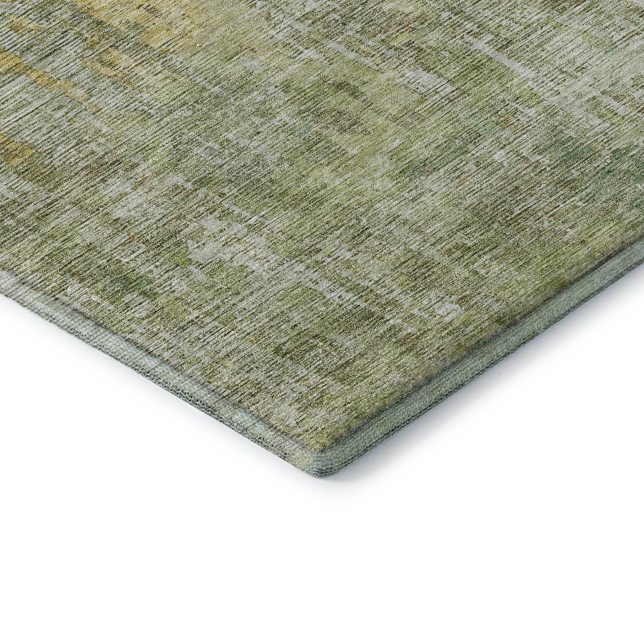 Prague Machine Washable Transitional Sage Green Rug 1'8" x 2'6" #shape_Rectangle