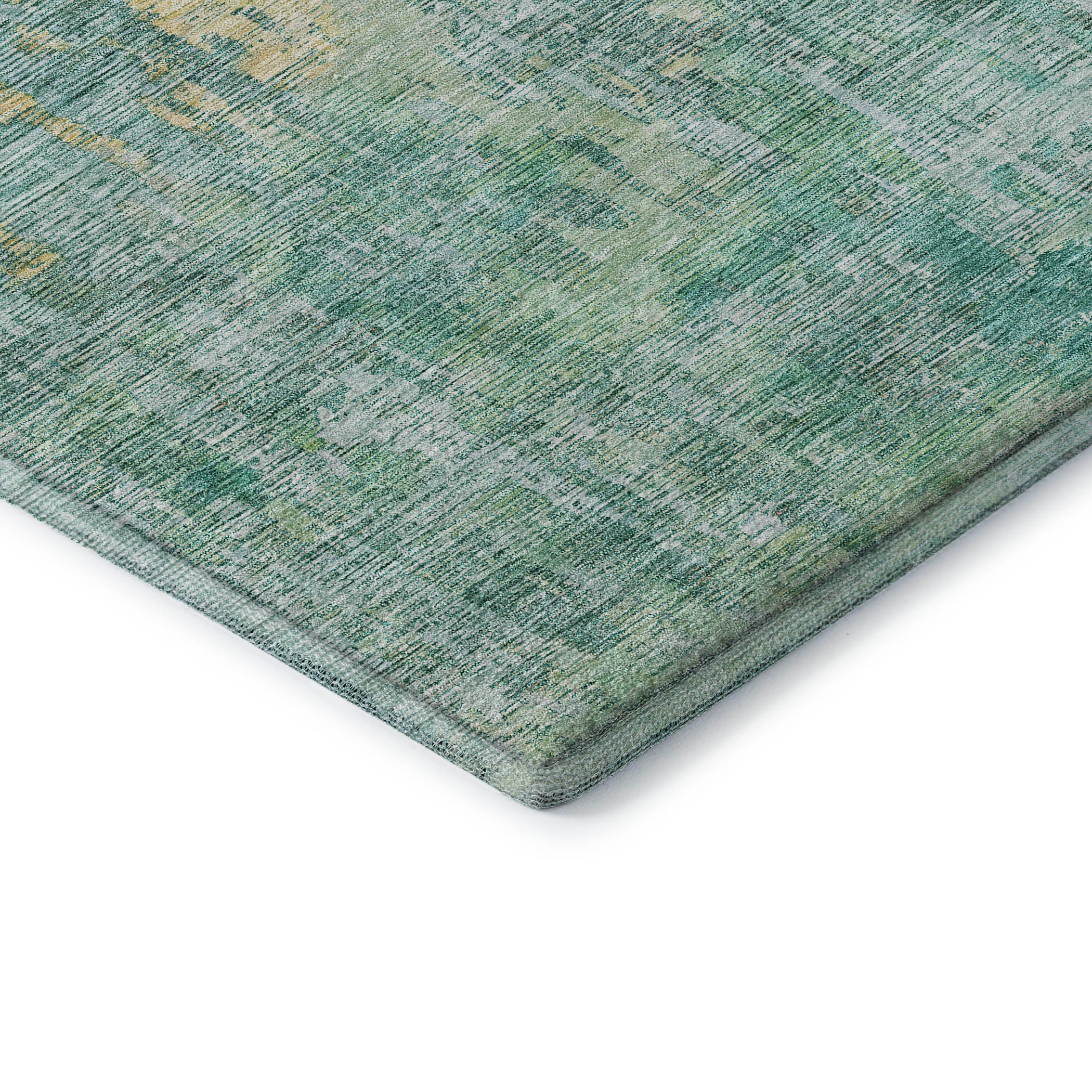 Prague Machine Washable Transitional Teal Rug 1'8" x 2'6" #shape_Rectangle
