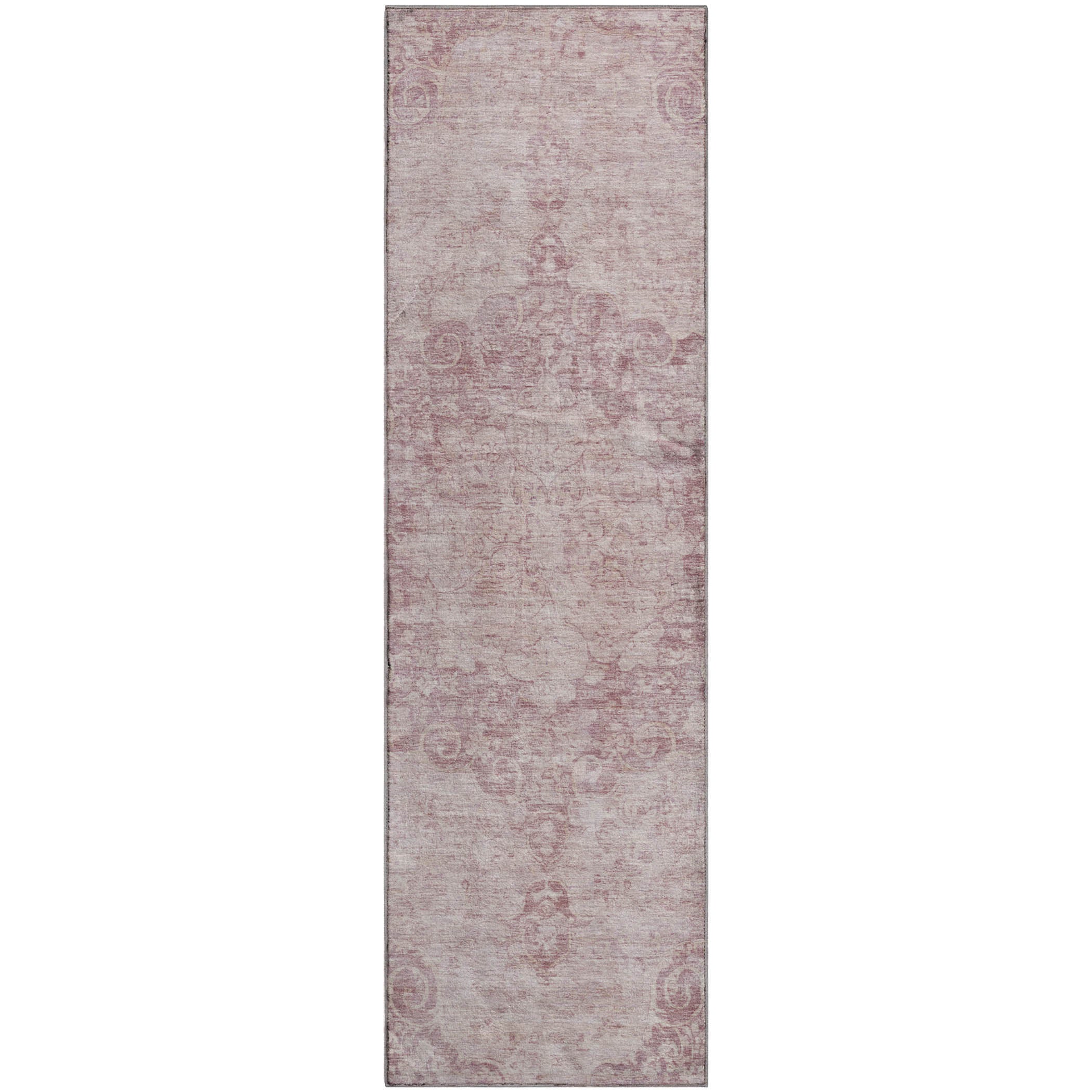 Baku Machine Washable Traditional Pink Rug 2'3" x 7'6" #shape_Runner