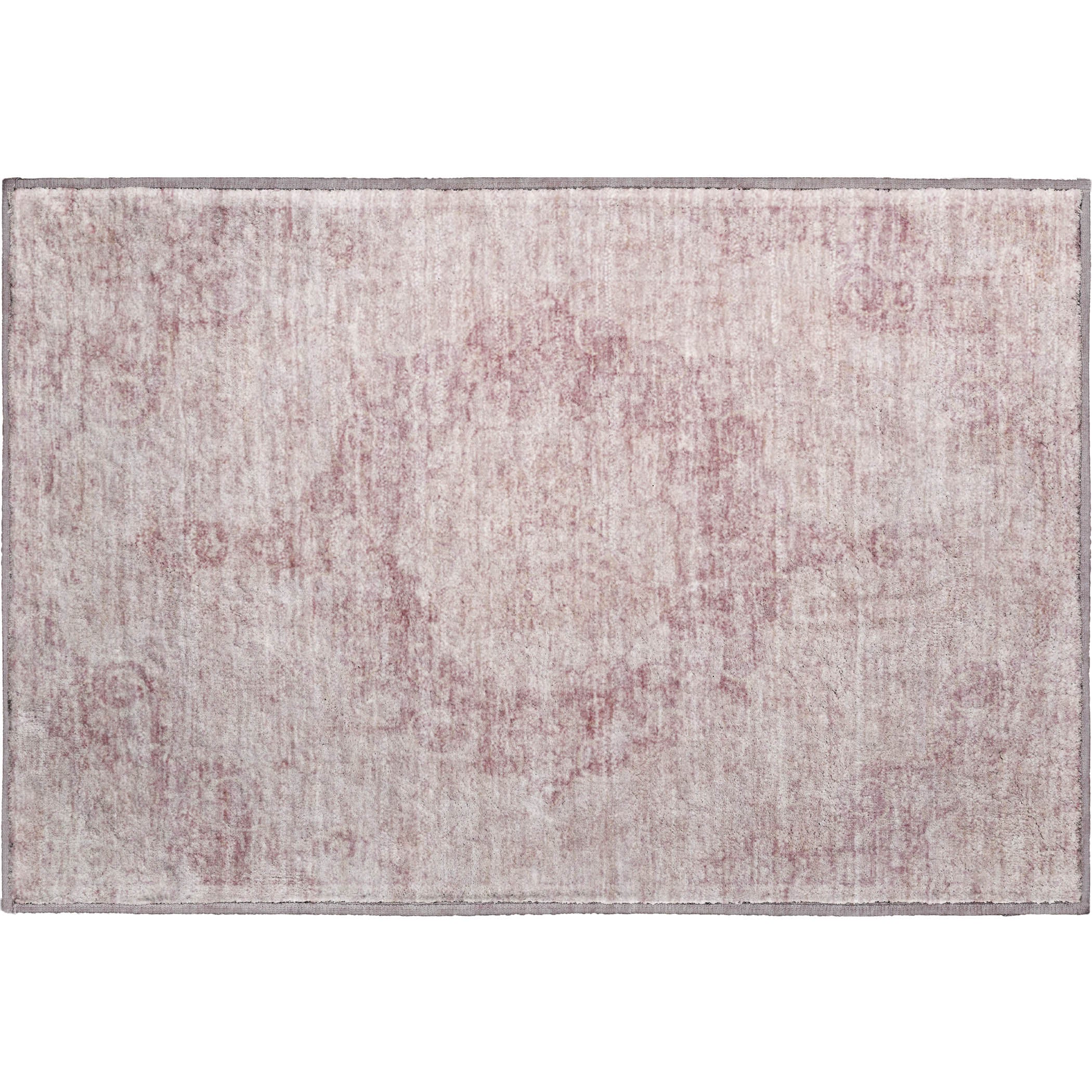 Baku Machine Washable Traditional Pink Rug 1'8" x 2'6" #shape_Rectangle