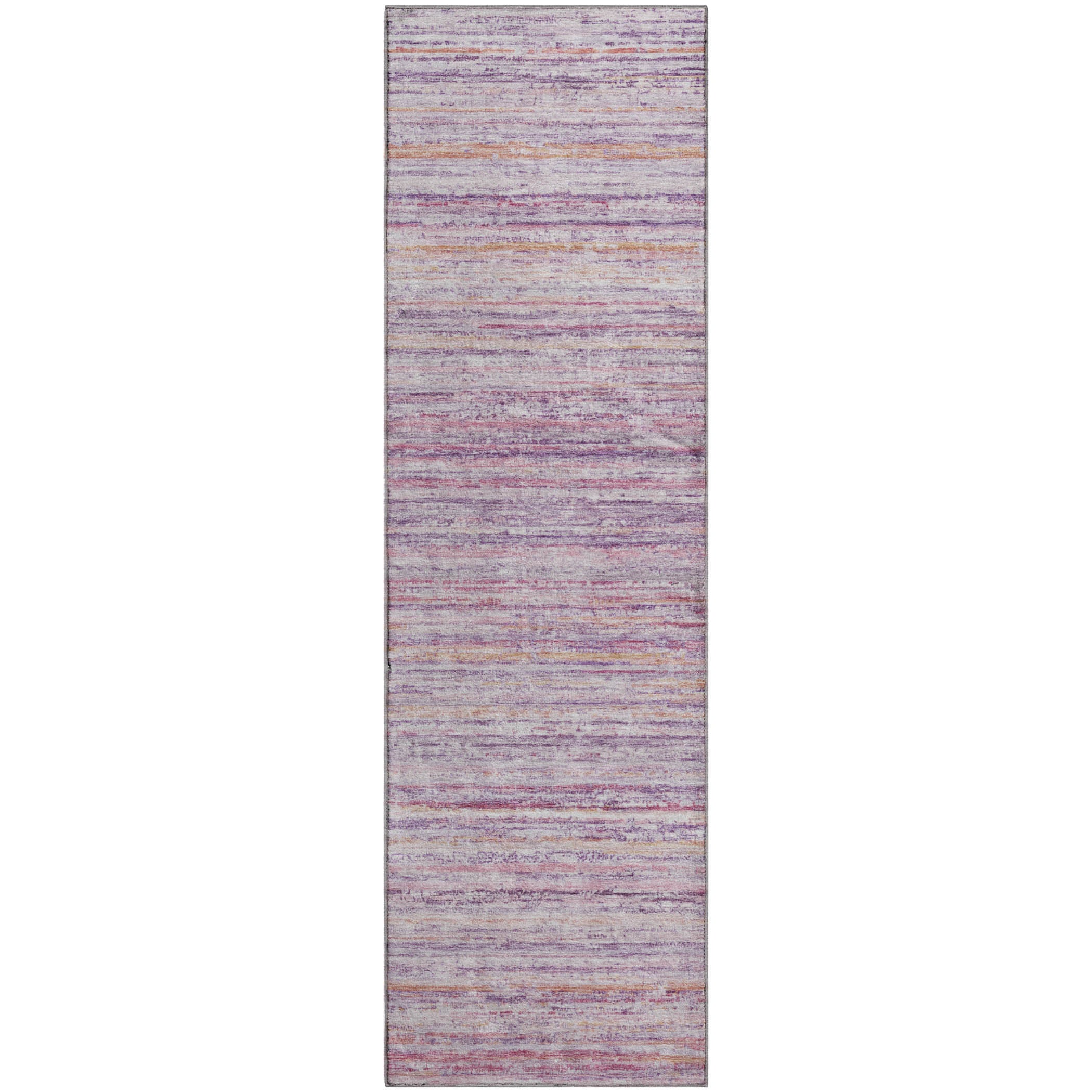 Oslo Machine Washable Transitional Mauve Pink Rug 2'3" x 7'6" #shape_Runner