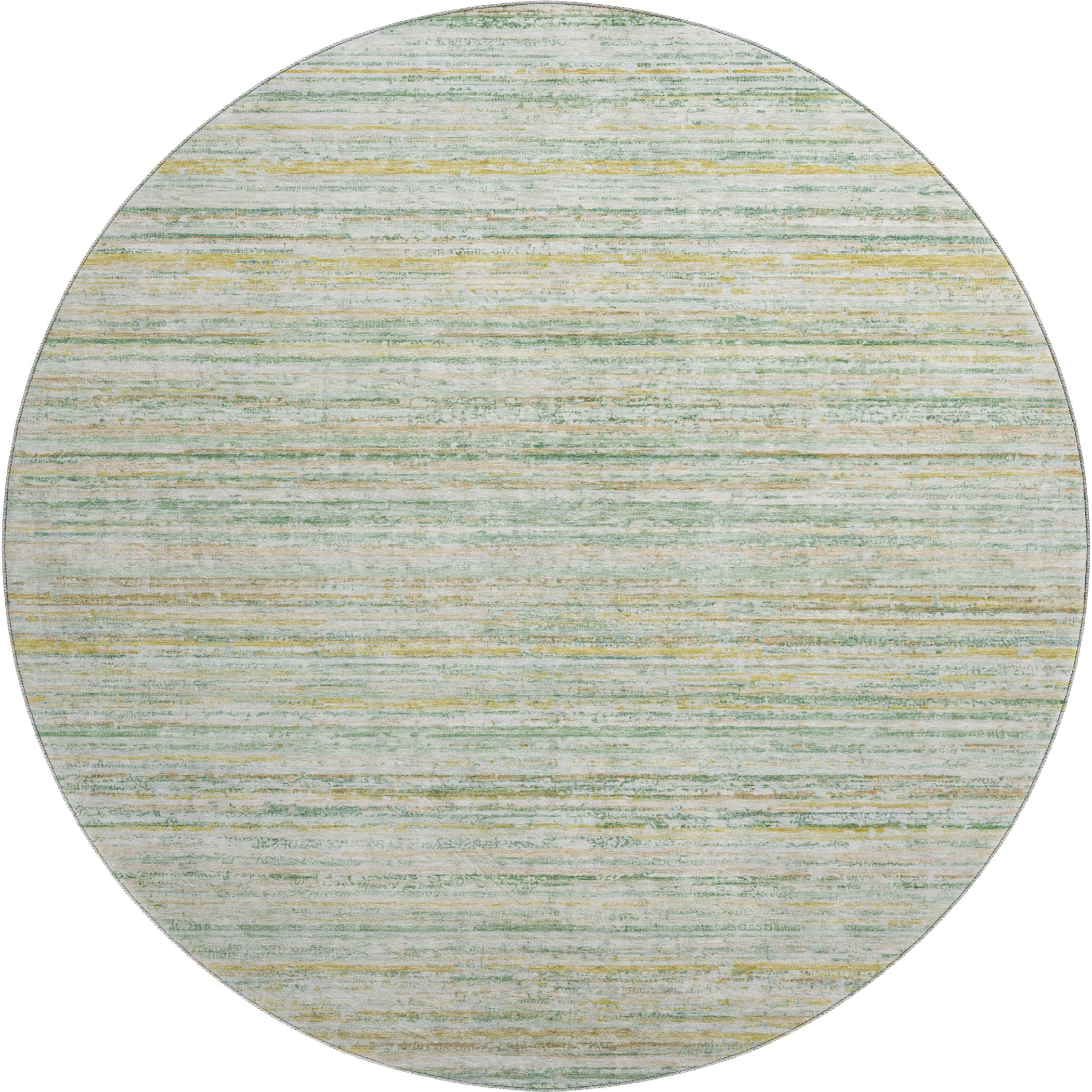 Oslo Machine Washable Transitional Mint Green Rug 8' x 8' #shape_Round
