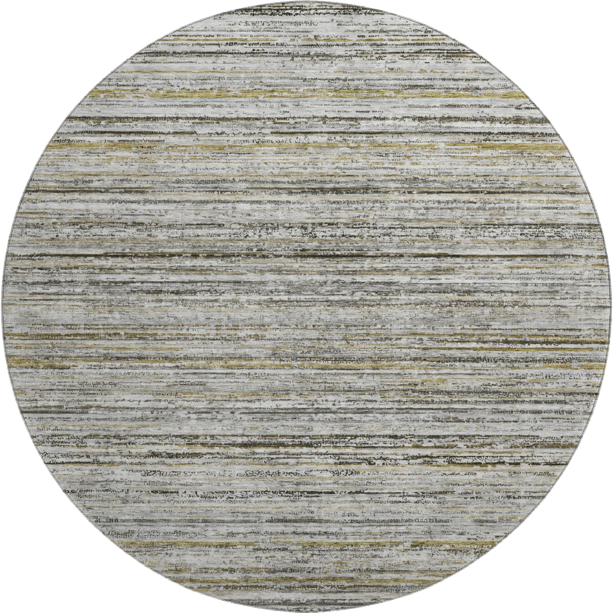 Oslo Machine Washable Transitional Pewter Gray Rug 8' x 8' #shape_Round