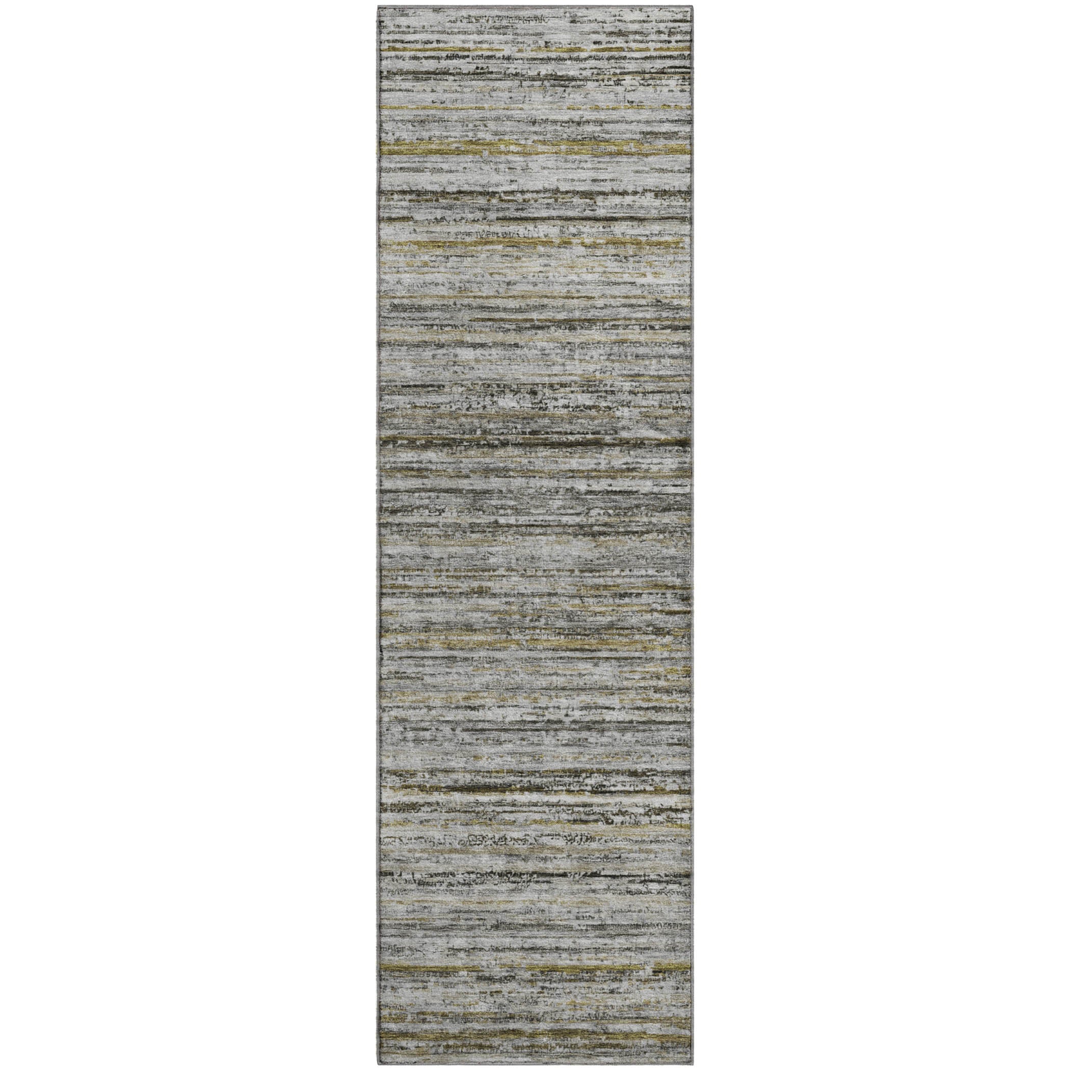 Oslo Machine Washable Transitional Pewter Gray Rug 2'3" x 7'6" #shape_Runner