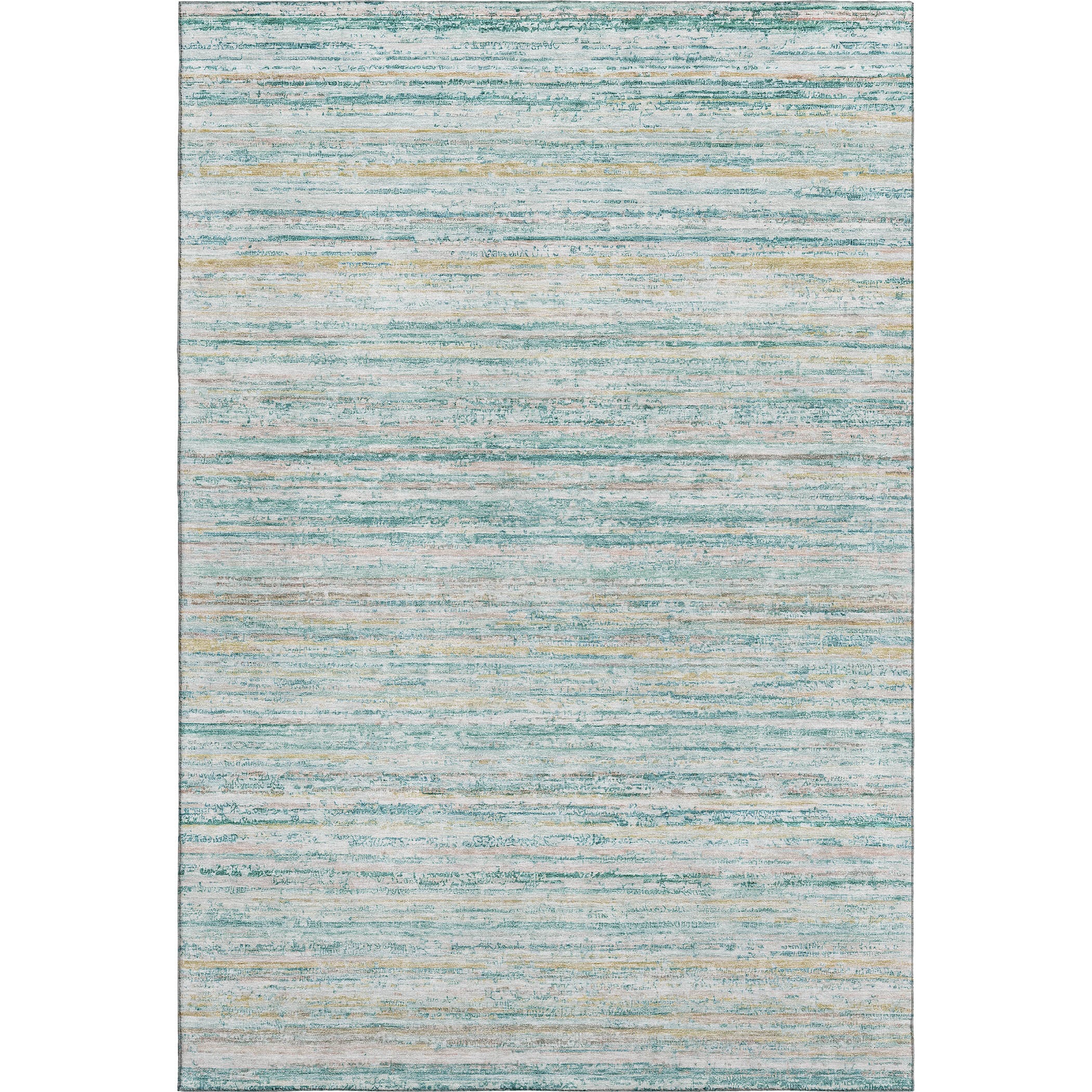 Oslo Machine Washable Transitional Teal Rug 2'6" x 3'10" #shape_Rectangle