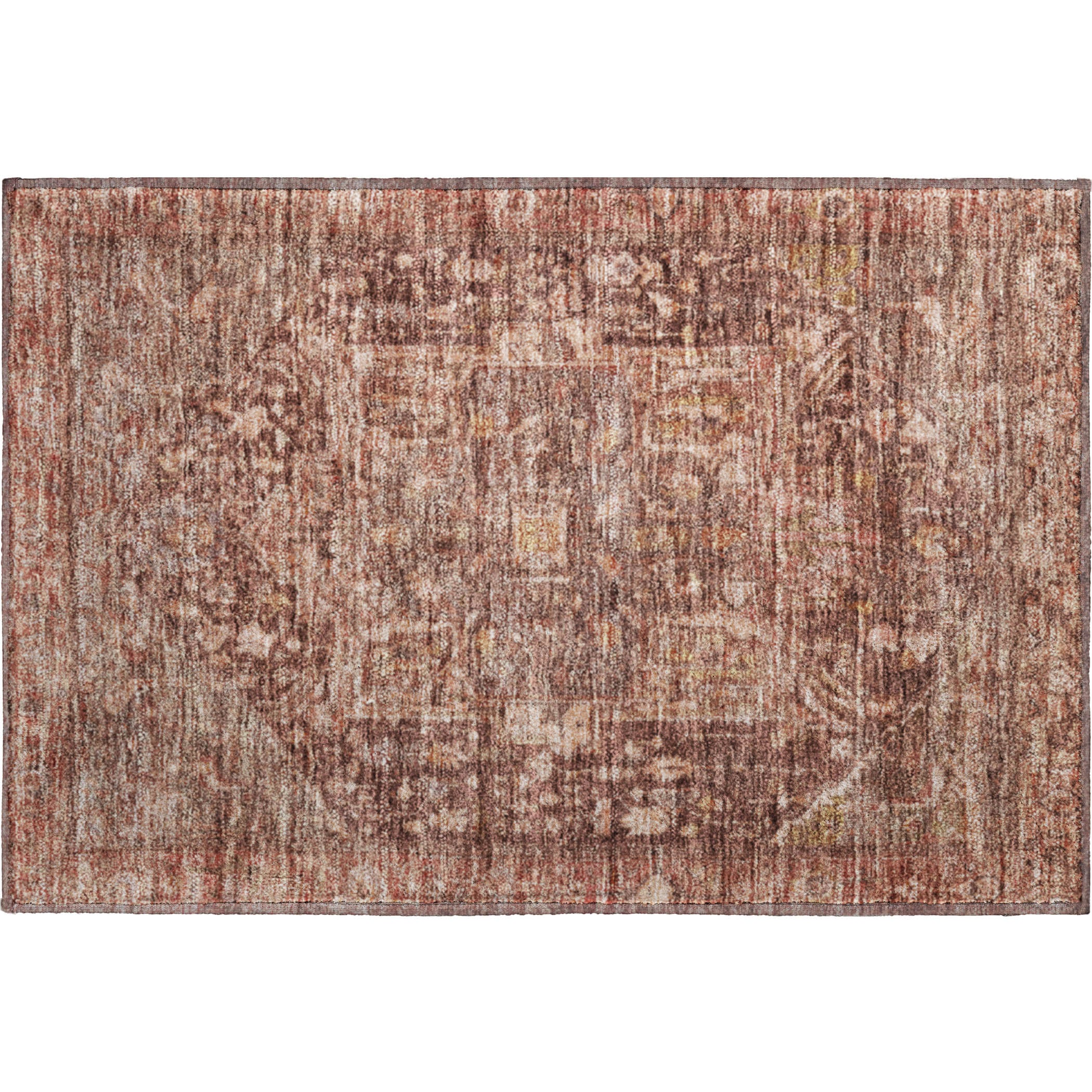 Reykjavik Machine Washable Traditional Burgundy Red Rug 1'8" x 2'6" #shape_Rectangle