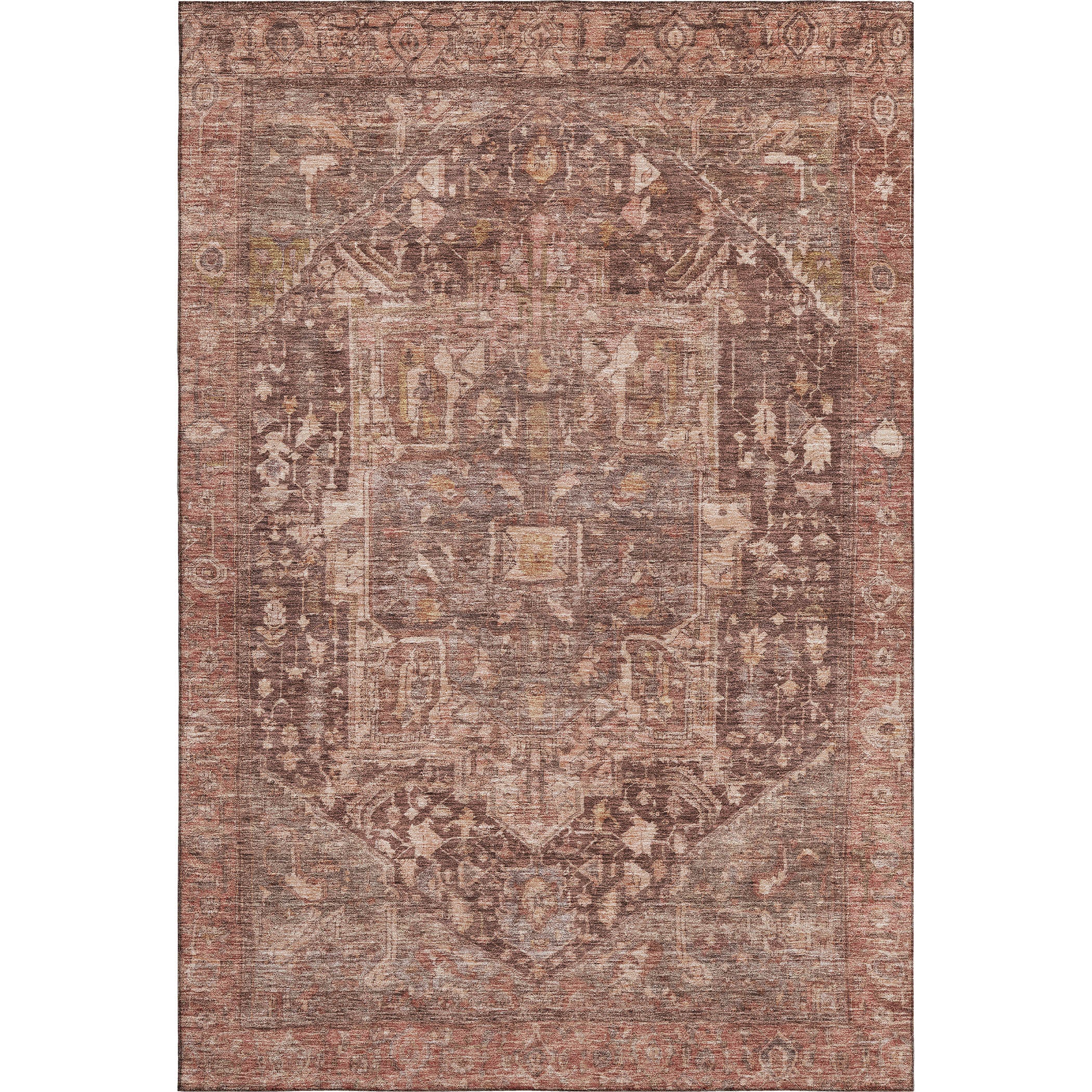 Reykjavik Machine Washable Traditional Burgundy Red Rug 2'6" x 3'10" #shape_Rectangle