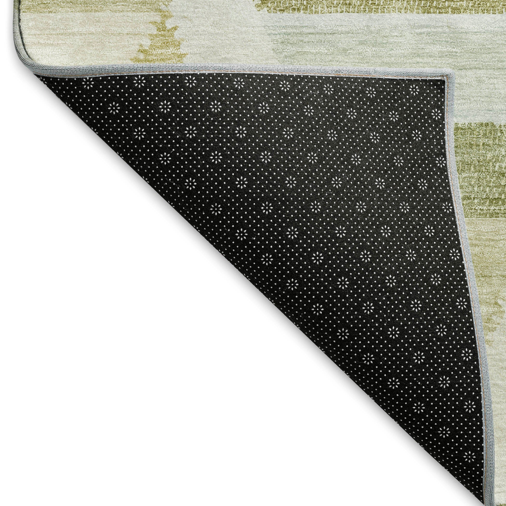 Seville Machine Washable Transitional Aloe Green Rug 1'8" x 2'6" #shape_Rectangle