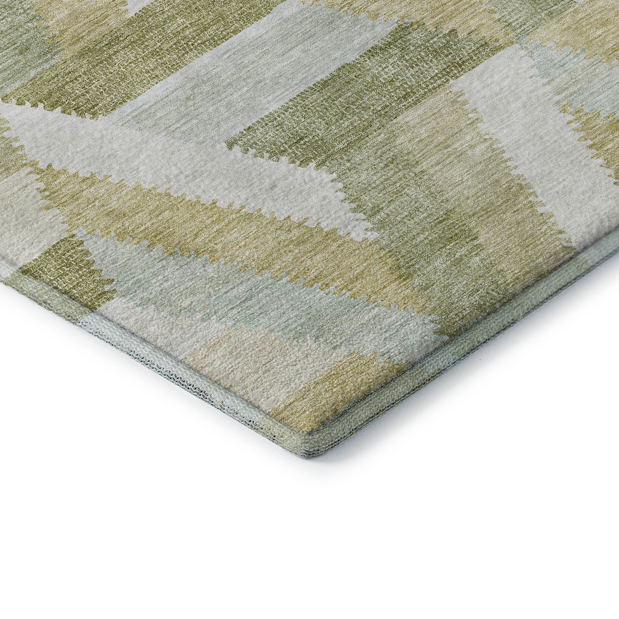 Seville Machine Washable Transitional Aloe Green Rug 1'8" x 2'6" #shape_Rectangle