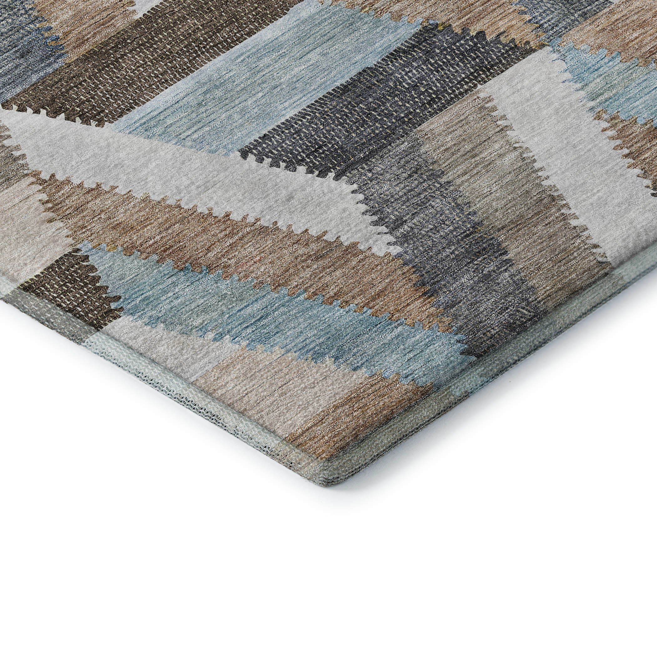 Seville Machine Washable Transitional Brown Rug 1'8" x 2'6" #shape_Rectangle