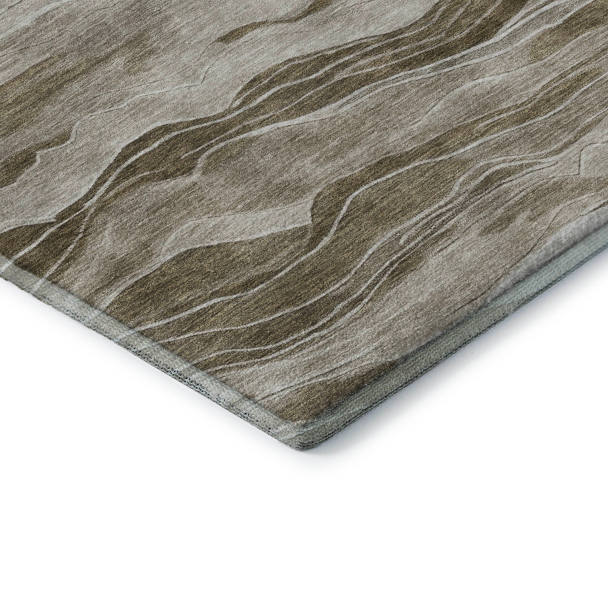 Antigua Machine Washable Transitional Brown Rug 1'8" x 2'6" #shape_Rectangle