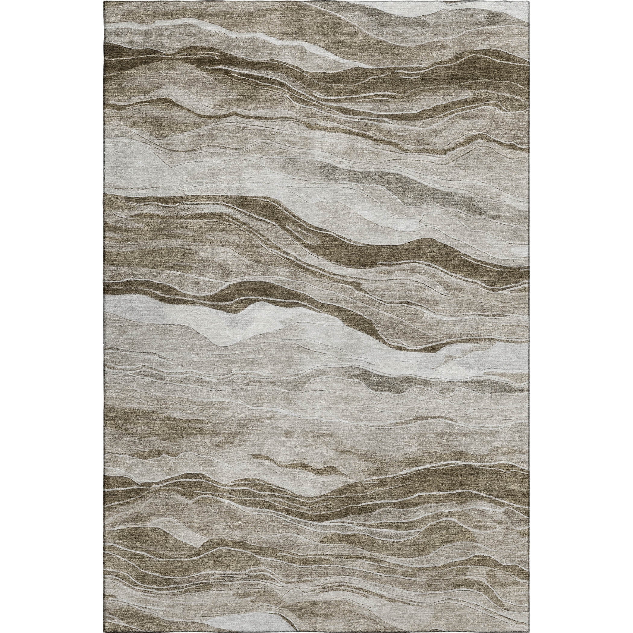 Antigua Machine Washable Transitional Brown Rug 2'6" x 3'10" #shape_Rectangle
