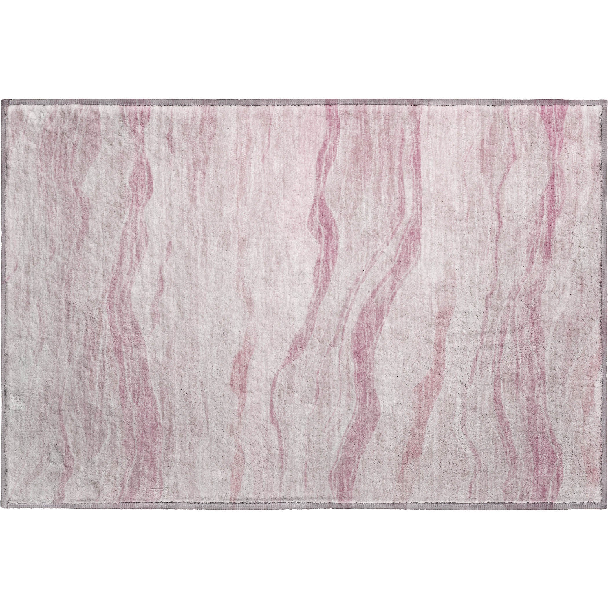 Antigua Machine Washable Transitional Pink Rug 1'8" x 2'6" #shape_Rectangle
