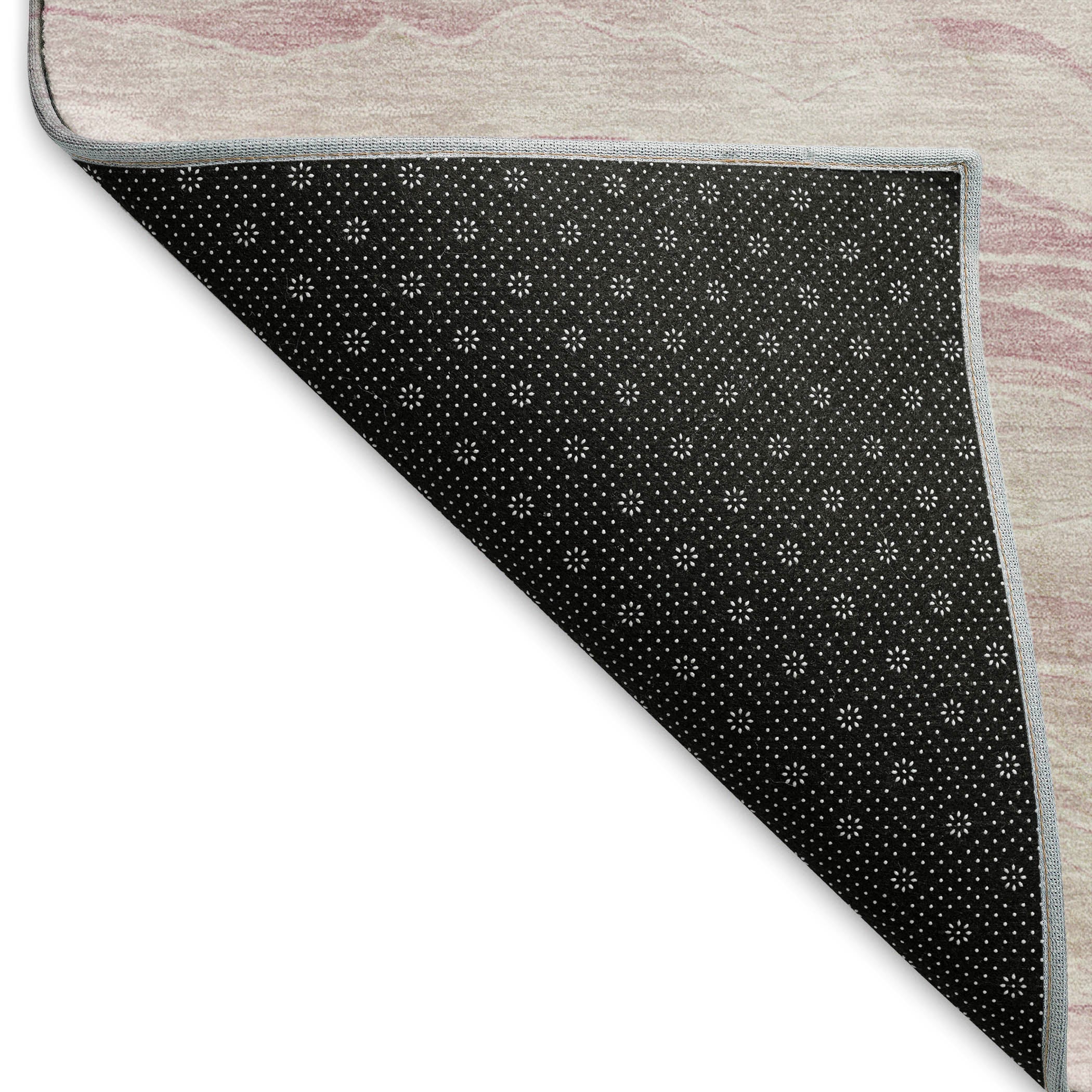 Antigua Machine Washable Transitional Pink Rug 1'8" x 2'6" #shape_Rectangle