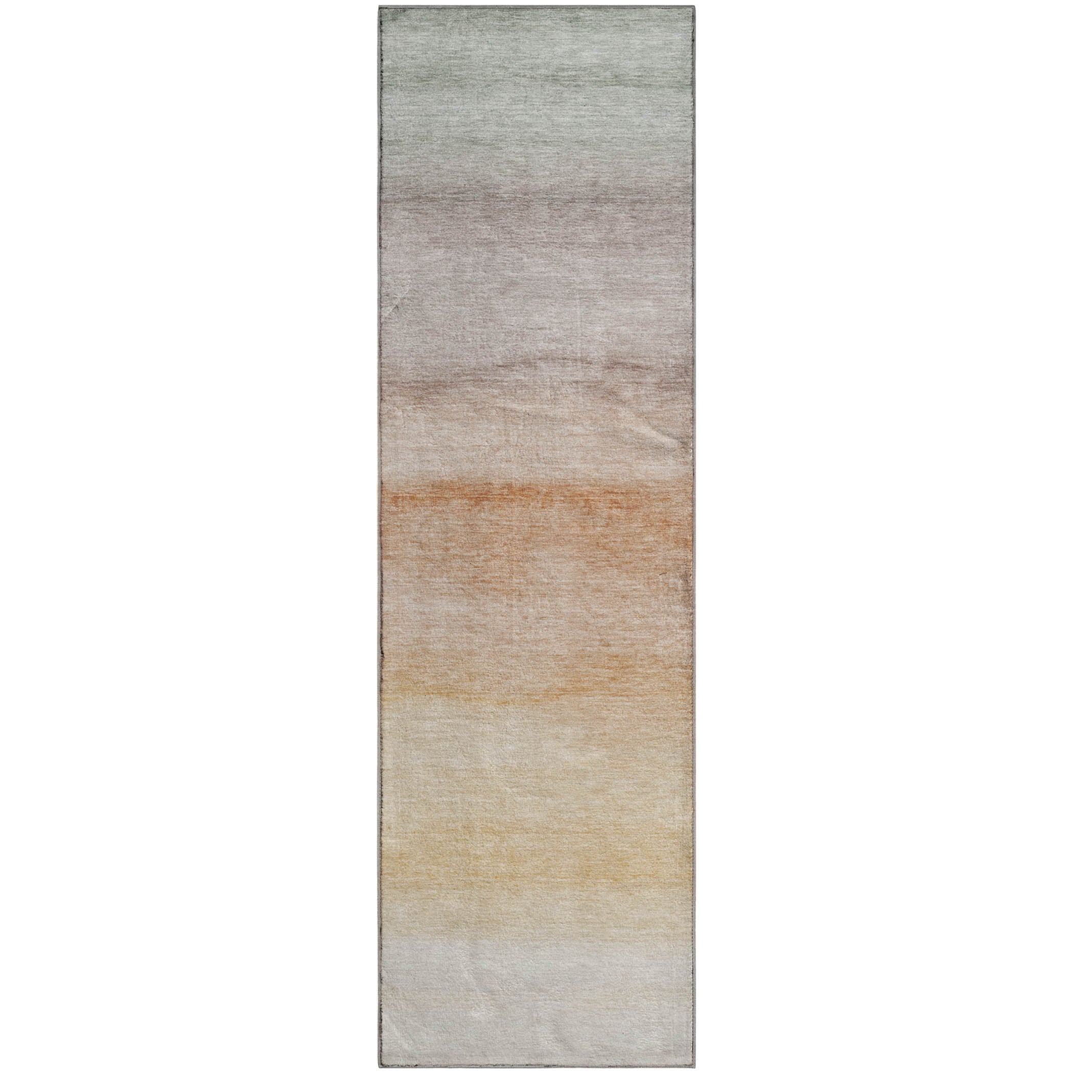 Hoi An Machine Washable Transitional Coral Orange Rug 2'3" x 7'6" #shape_Runner
