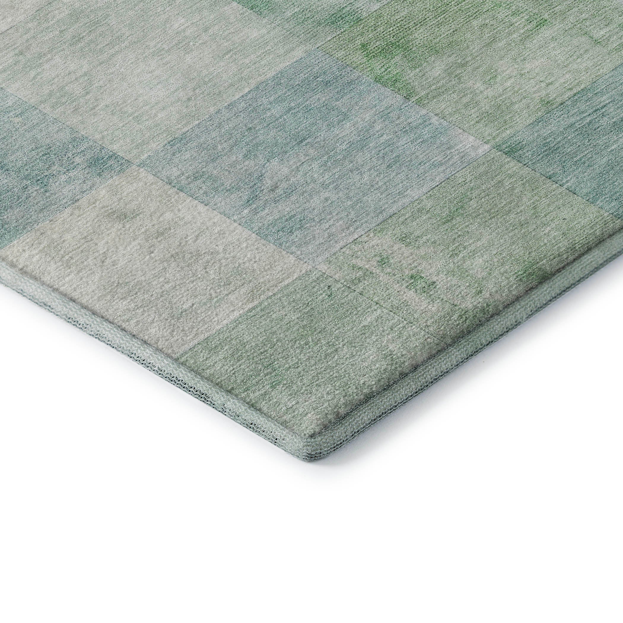 Siena Machine Washable Transitional Seafoam Blue Rug 1'8" x 2'6" #shape_Rectangle