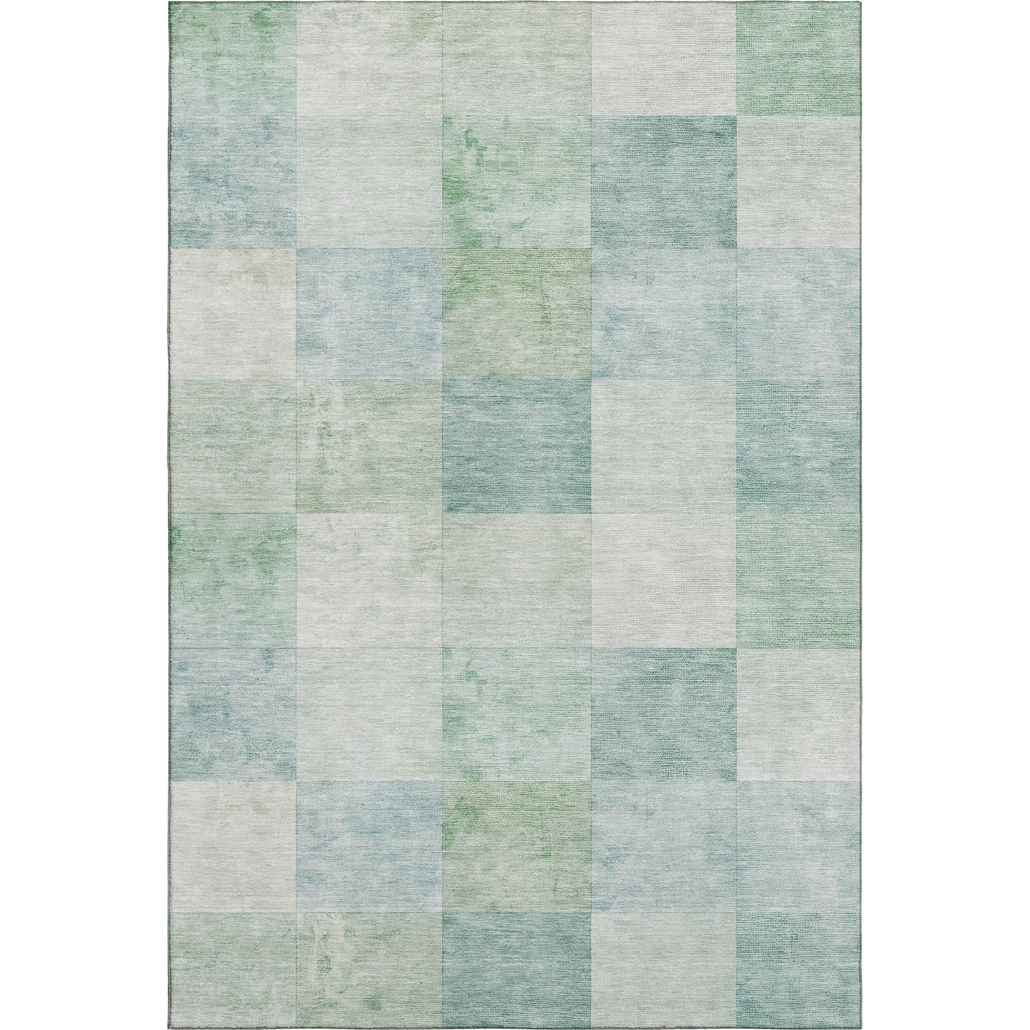 Siena Machine Washable Transitional Seafoam Blue Rug 2'6" x 3'10" #shape_Rectangle