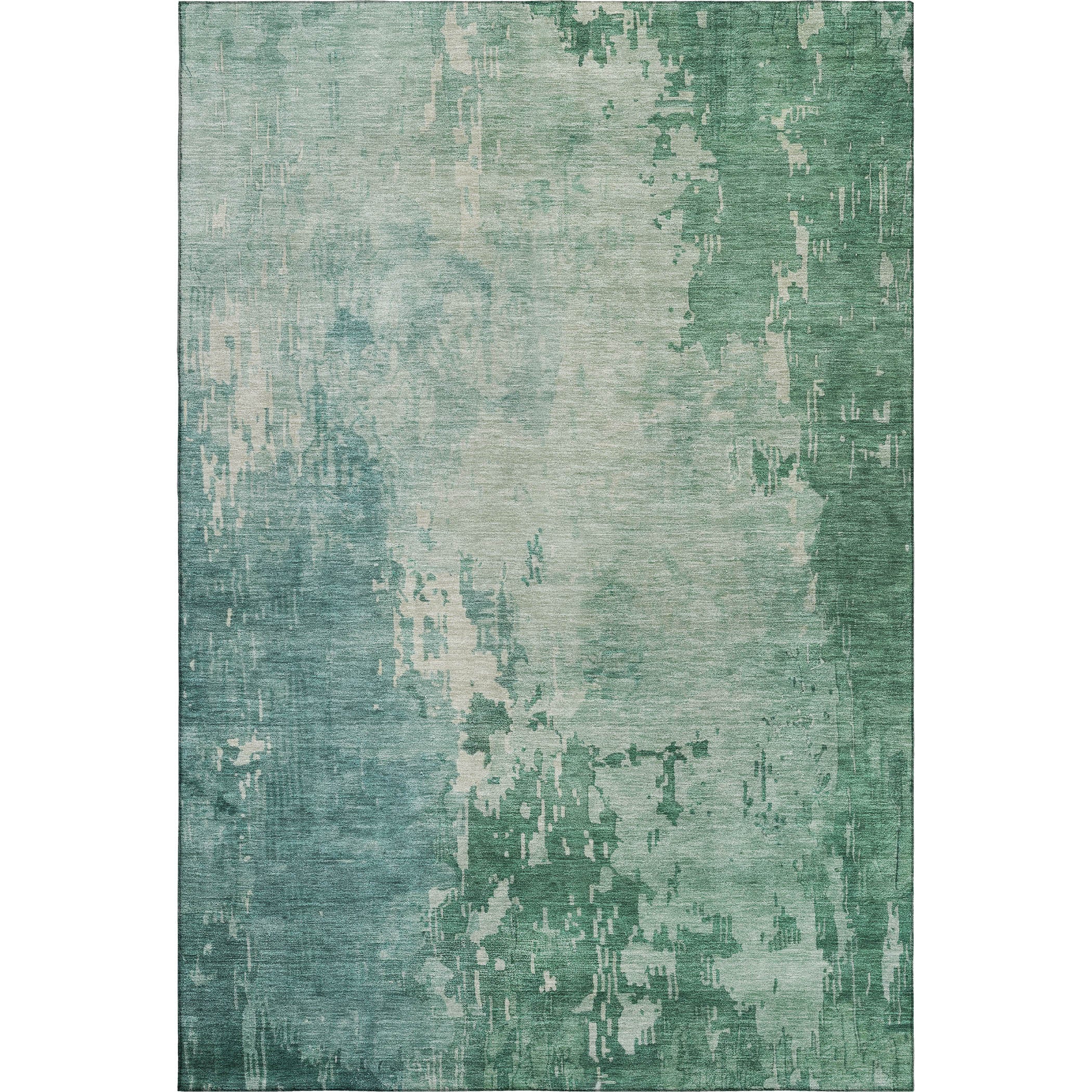 Salzburg Machine Washable Transitional Emerald Green Rug 2'6" x 3'10" #shape_Rectangle