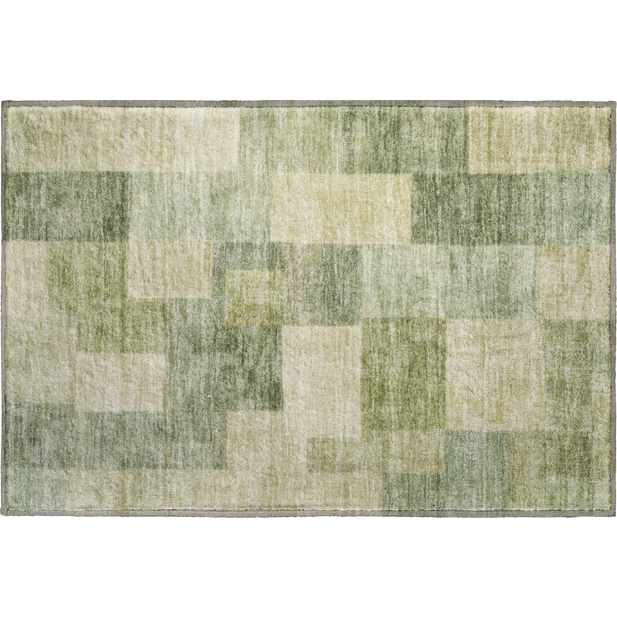Kyoto Machine Washable Transitional Aloe Green Rug 1'8" x 2'6" #shape_Rectangle