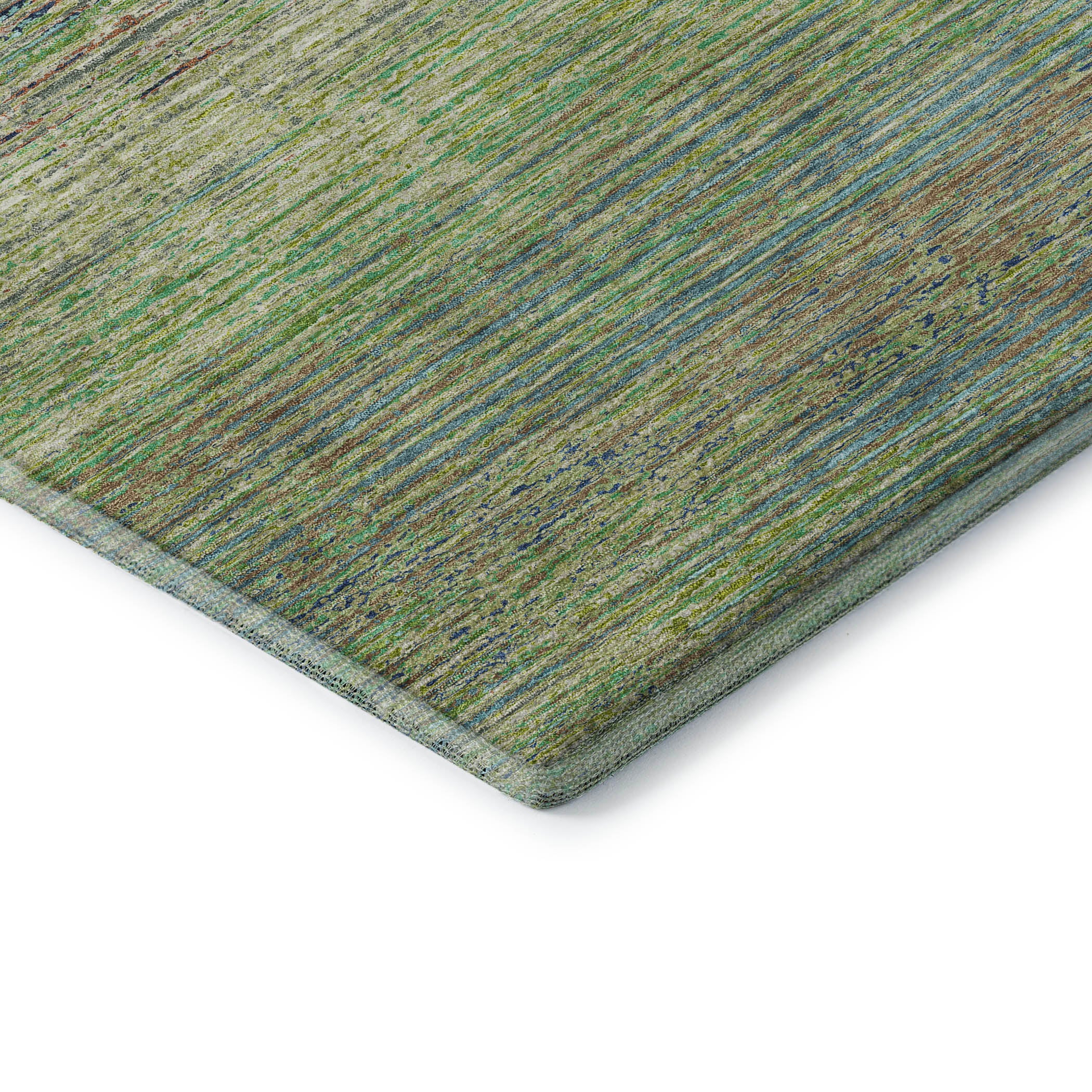Dublin Machine Washable Transitional Aloe Green Rug 1'8" x 2'6" #shape_Rectangle