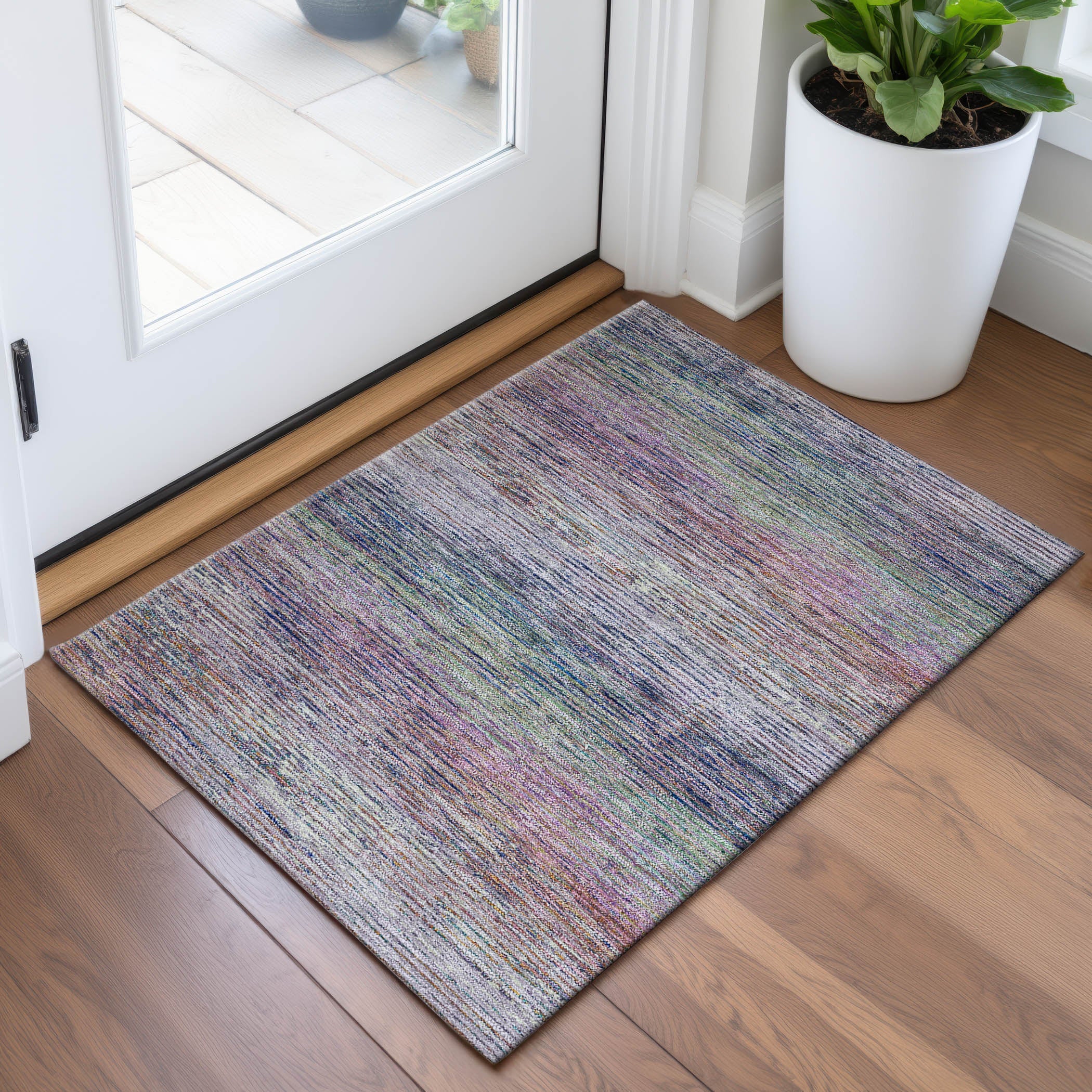 Dublin Machine Washable Transitional Blush Pink Rug 1'8" x 2'6" #shape_Rectangle