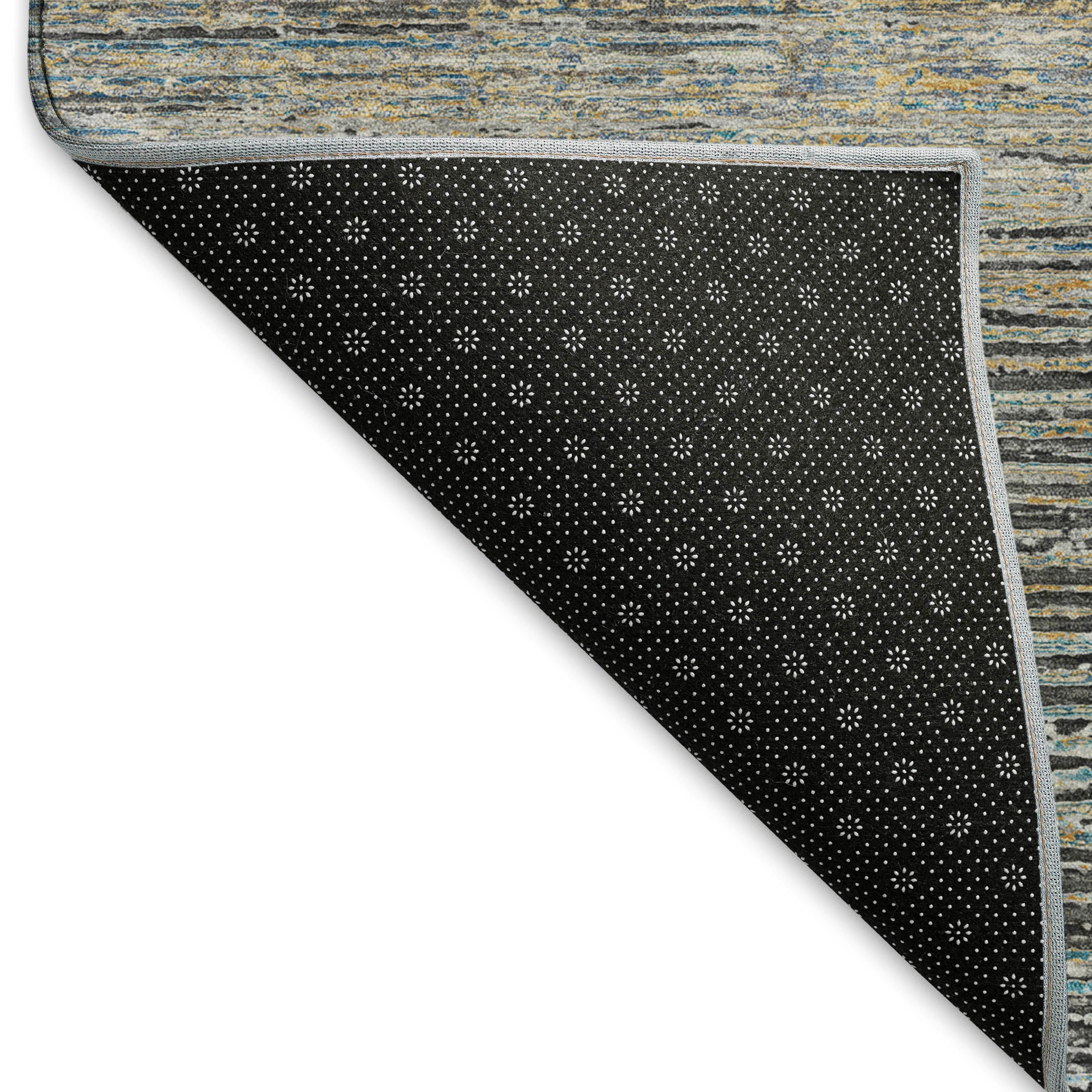 Dublin Machine Washable Transitional Granite Gray Rug 1'8" x 2'6" #shape_Rectangle
