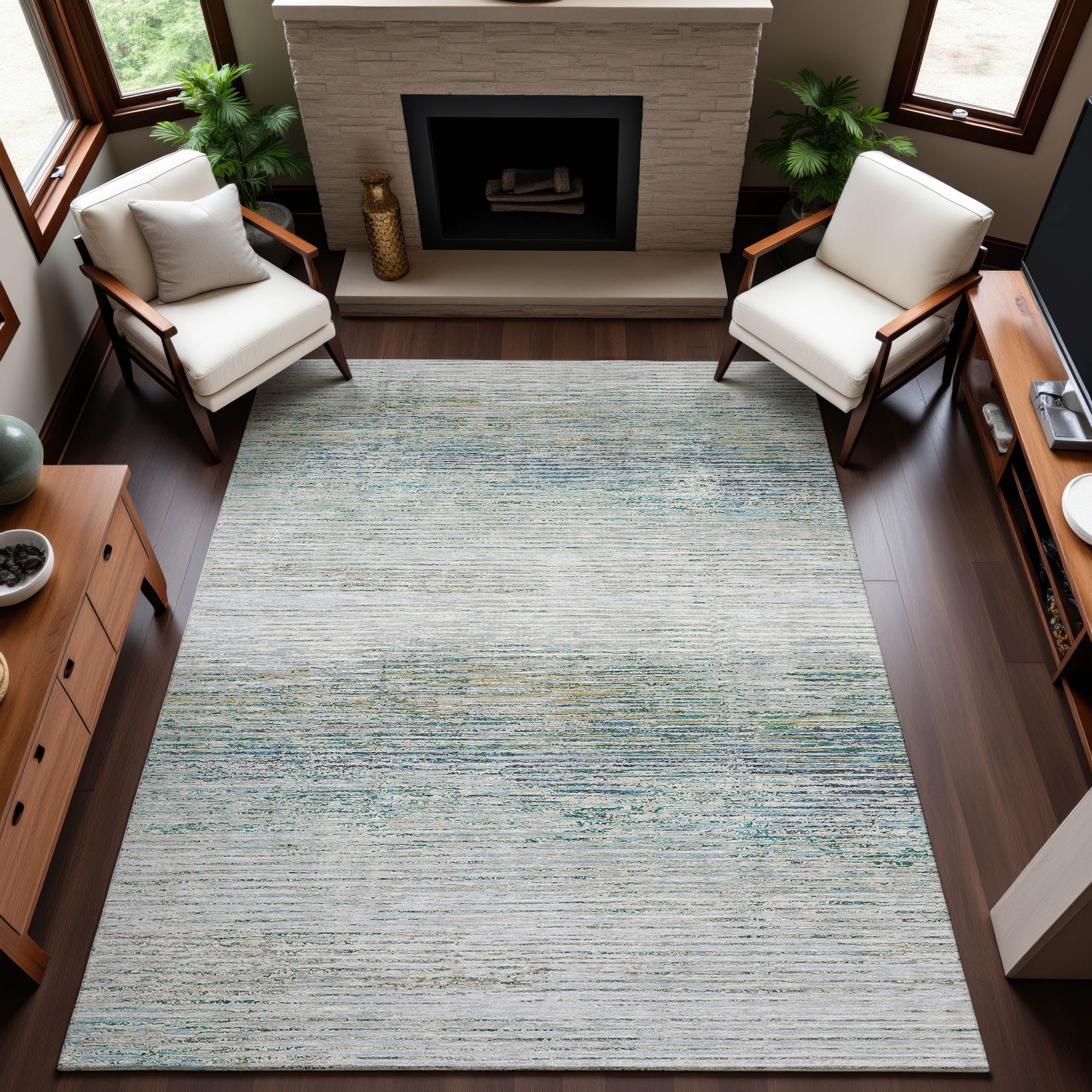 Dublin Machine Washable Transitional Linen Ivory Rug 2'6" x 3'10" #shape_Rectangle