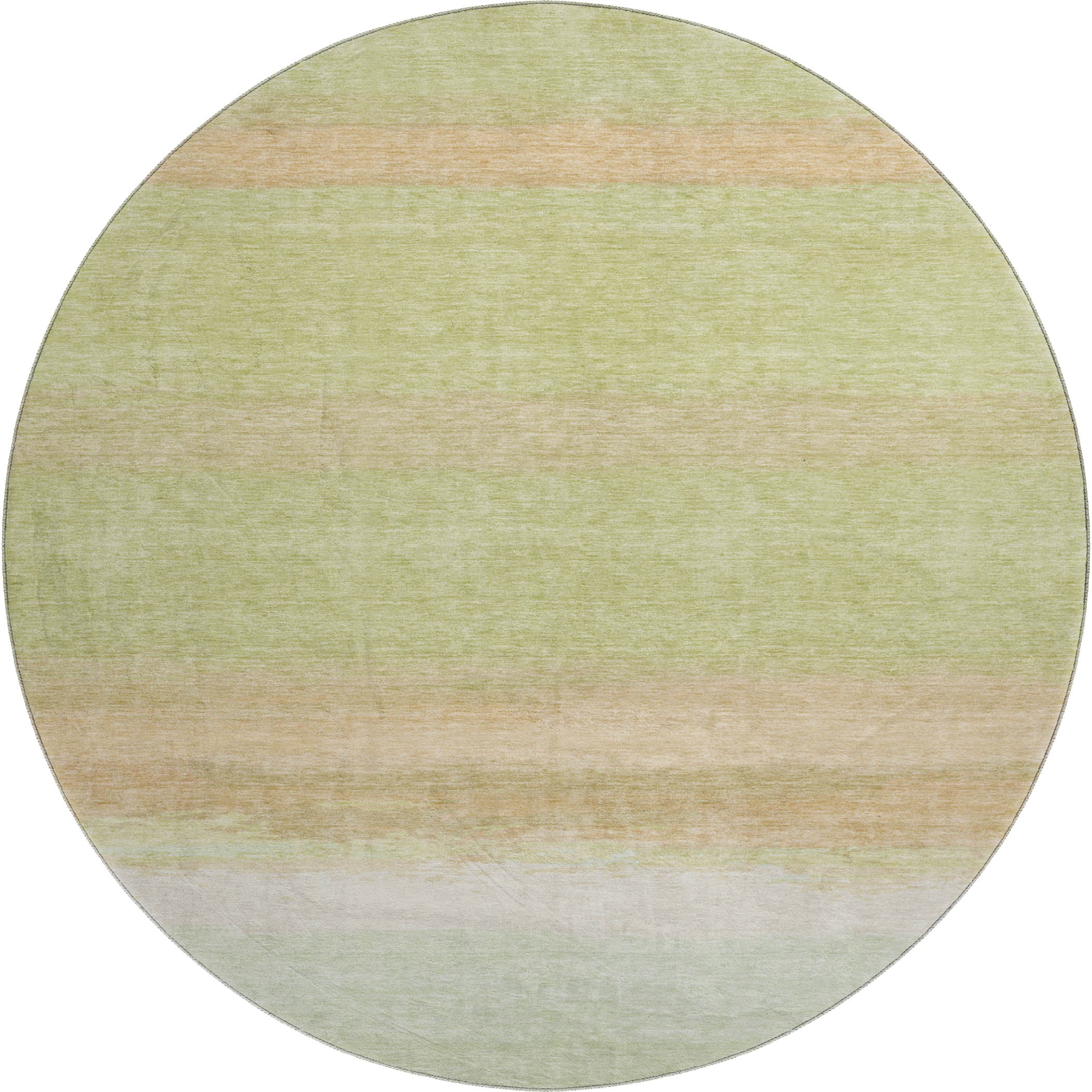 Seville Machine Washable Transitional Aloe Green Rug 8' x 8' #shape_Round