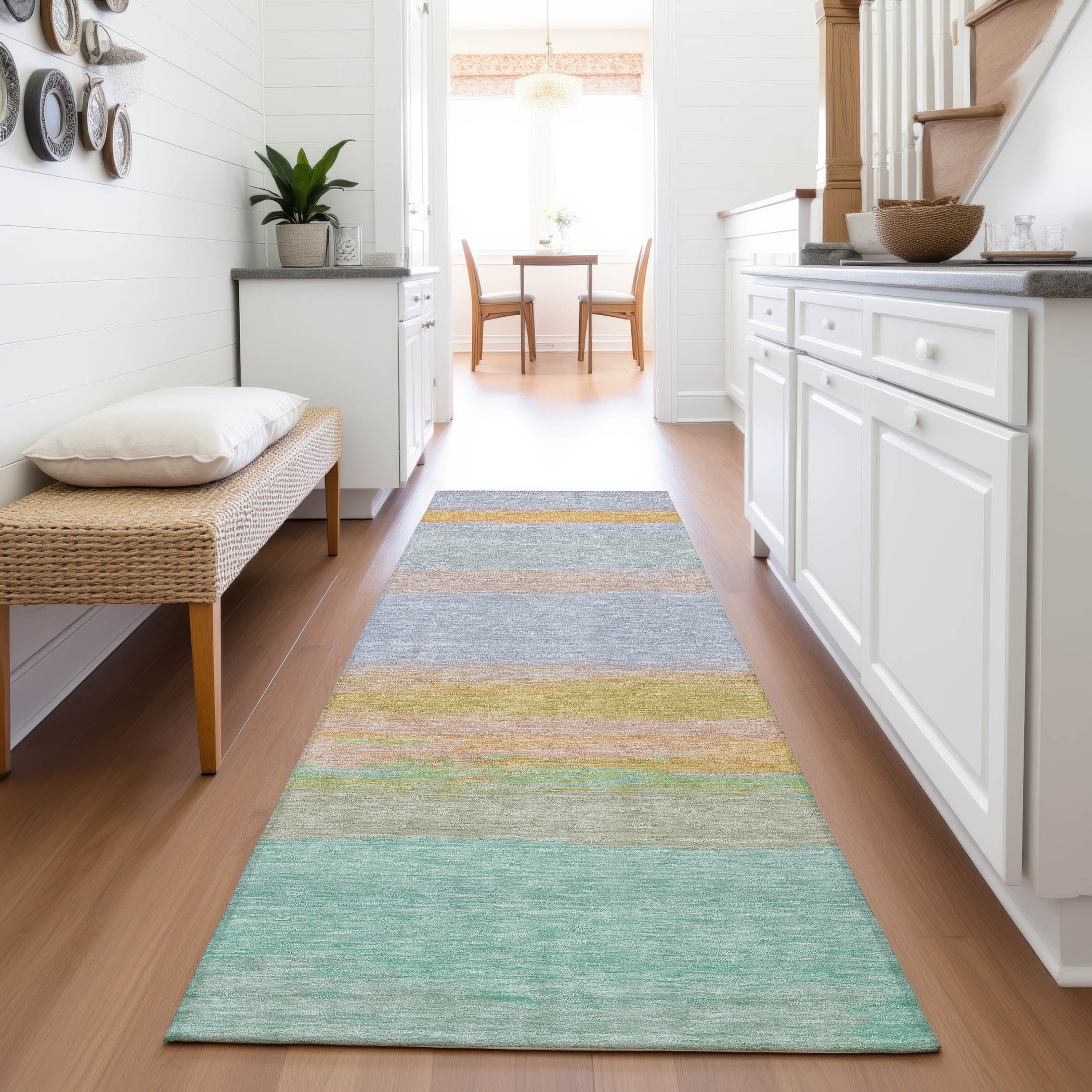 Seville Machine Washable Transitional Lavender Purple Rug 2'3" x 7'6" #shape_Runner