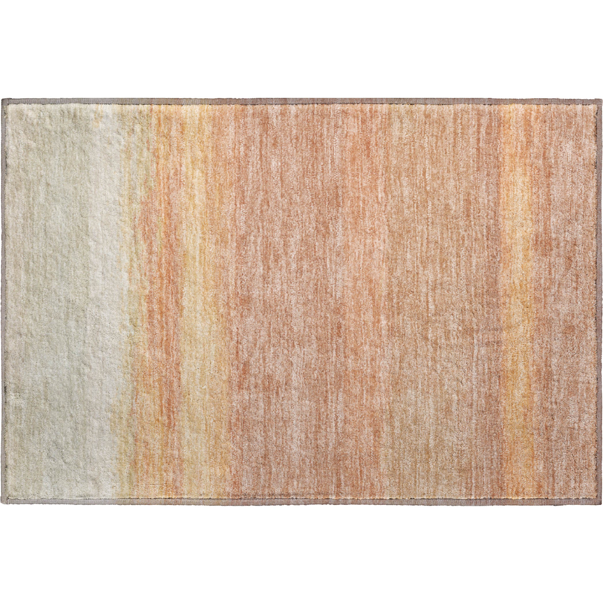Seville Machine Washable Transitional Salmon Orange Rug 1'8" x 2'6" #shape_Rectangle