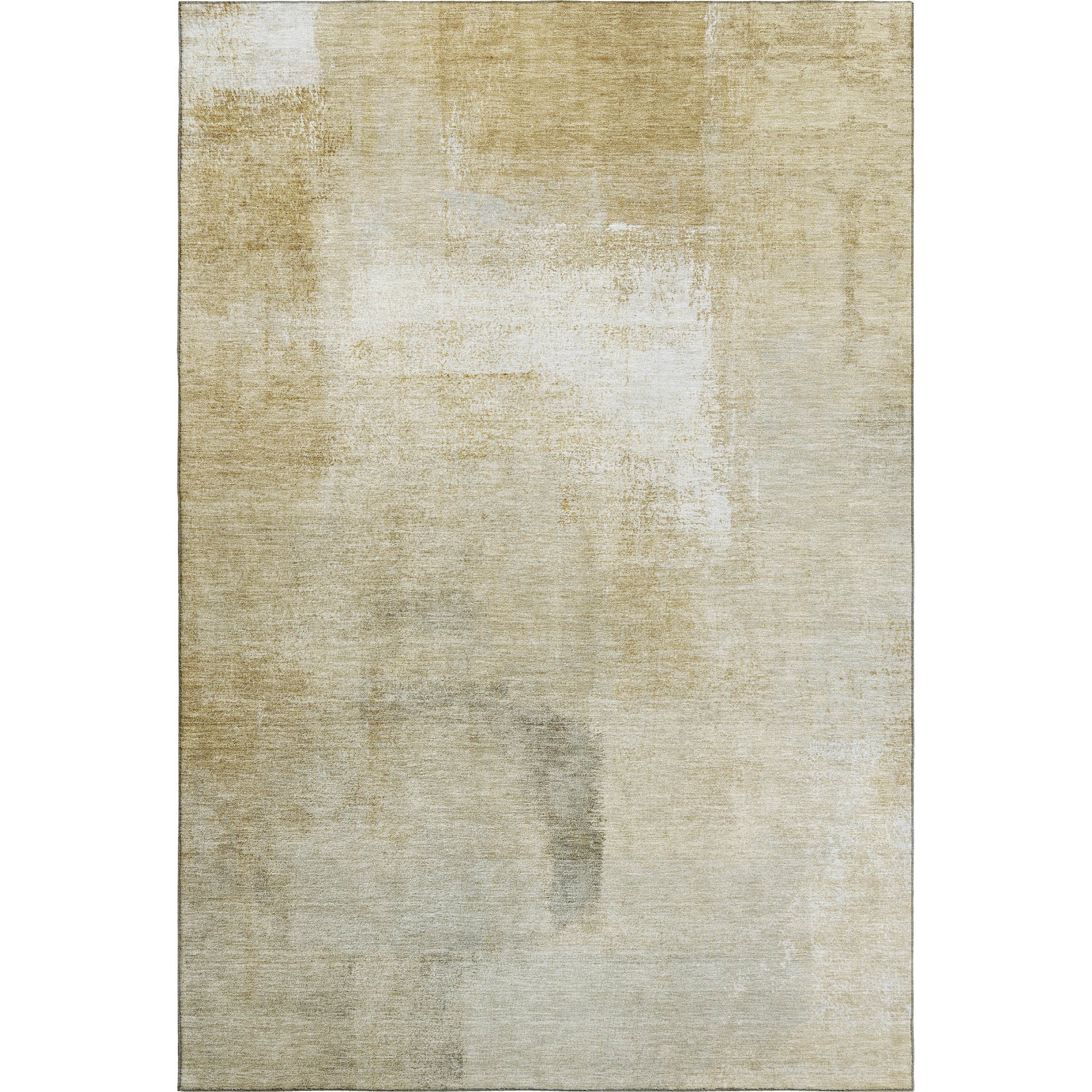 Santorini Machine Washable Transitional Wheat Gold Rug 2'6" x 3'10" #shape_Rectangle