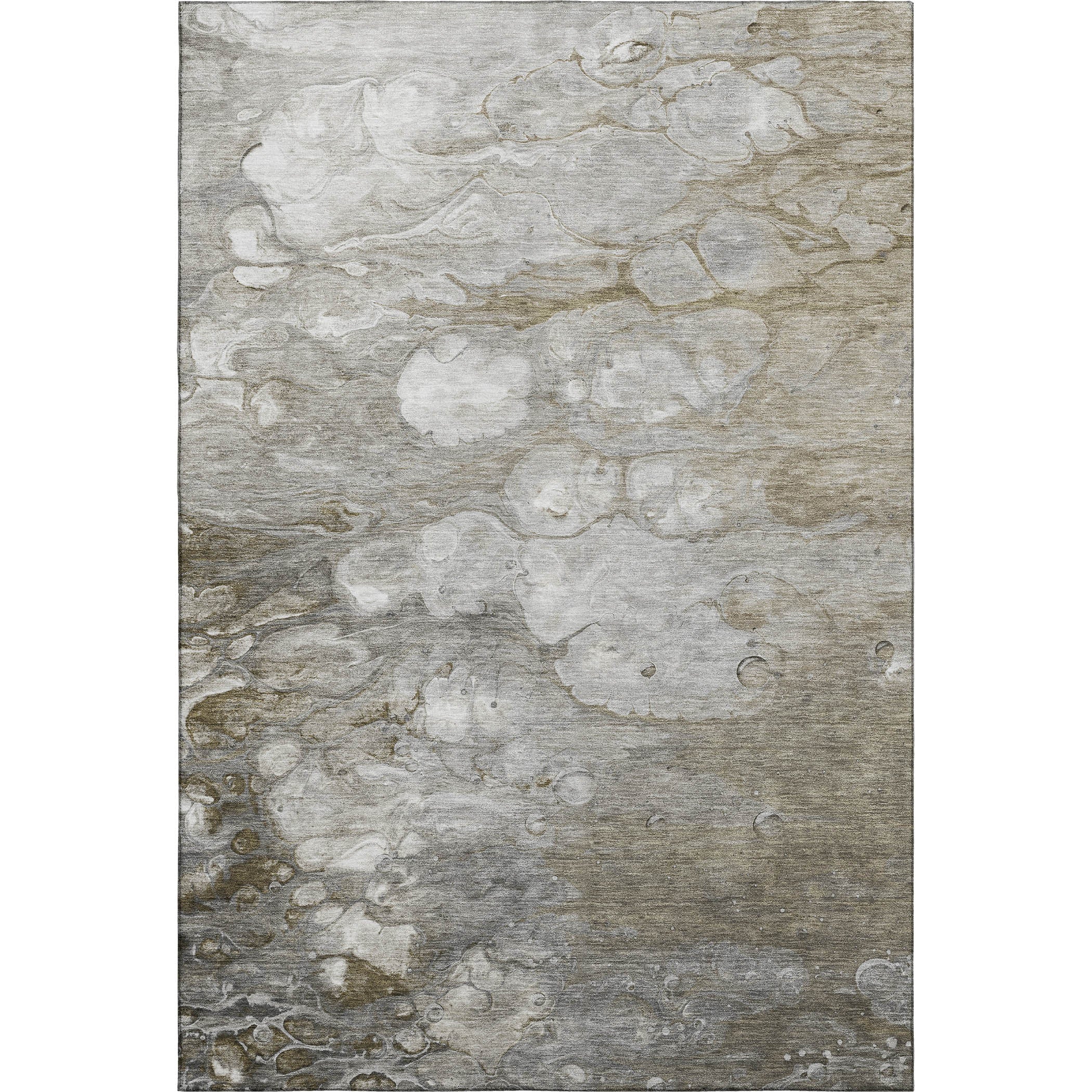 Dublin Machine Washable Transitional Taupe Brown Rug 2'6" x 3'10" #shape_Rectangle