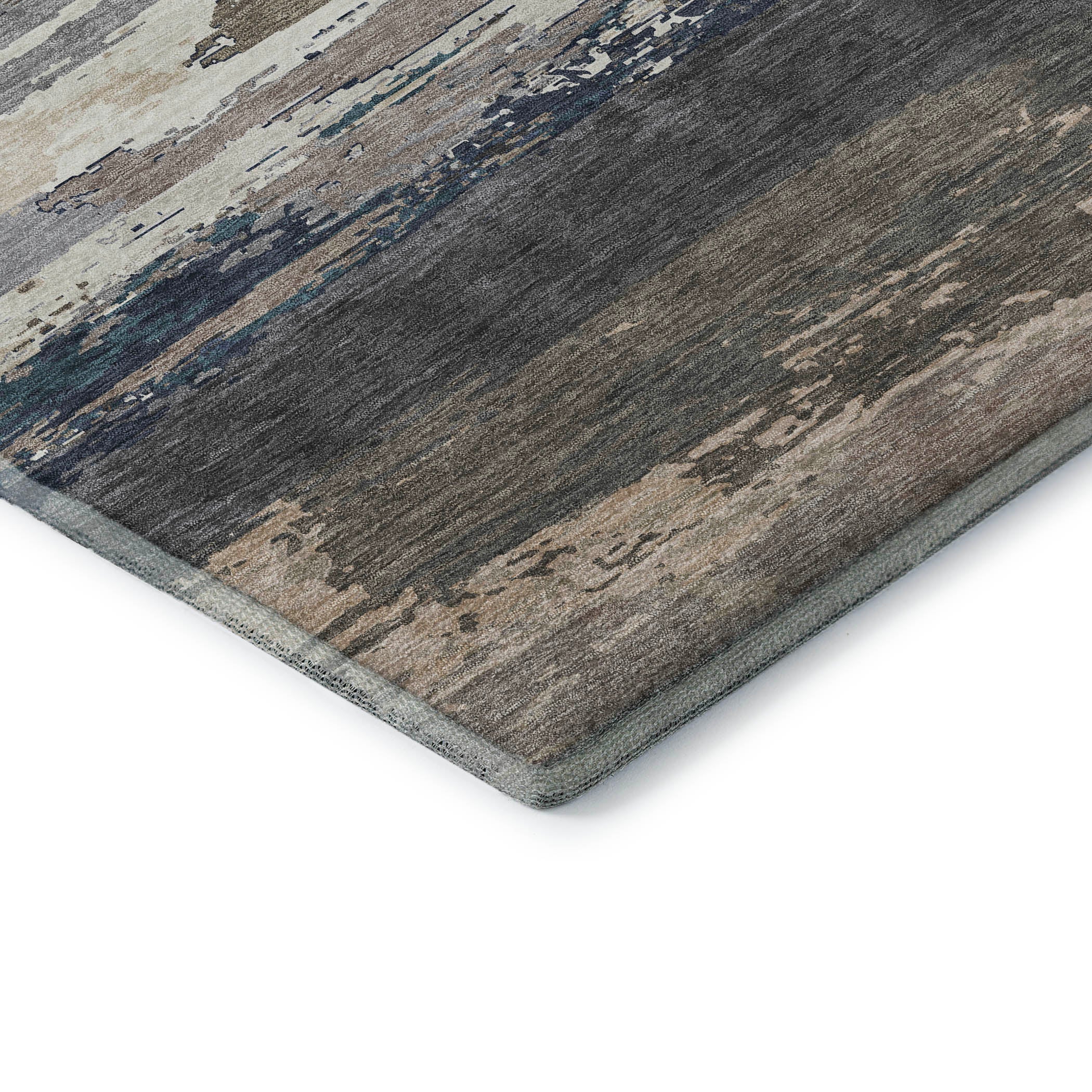 Montevideo Machine Washable Transitional Black Rug 1'8" x 2'6" #shape_Rectangle