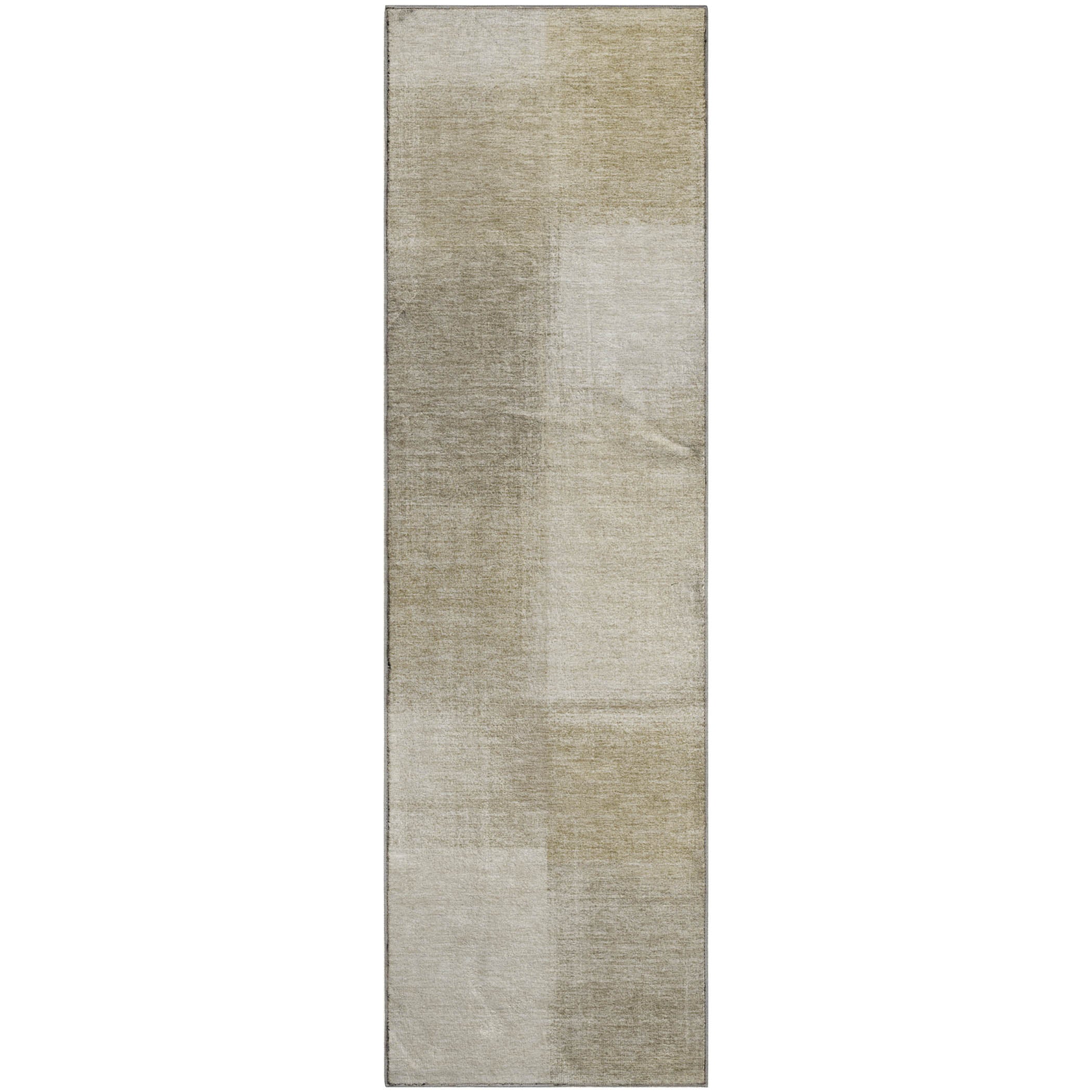 Lisbon Machine Washable Transitional Taupe Brown Rug 2'3" x 7'6" #shape_Runner