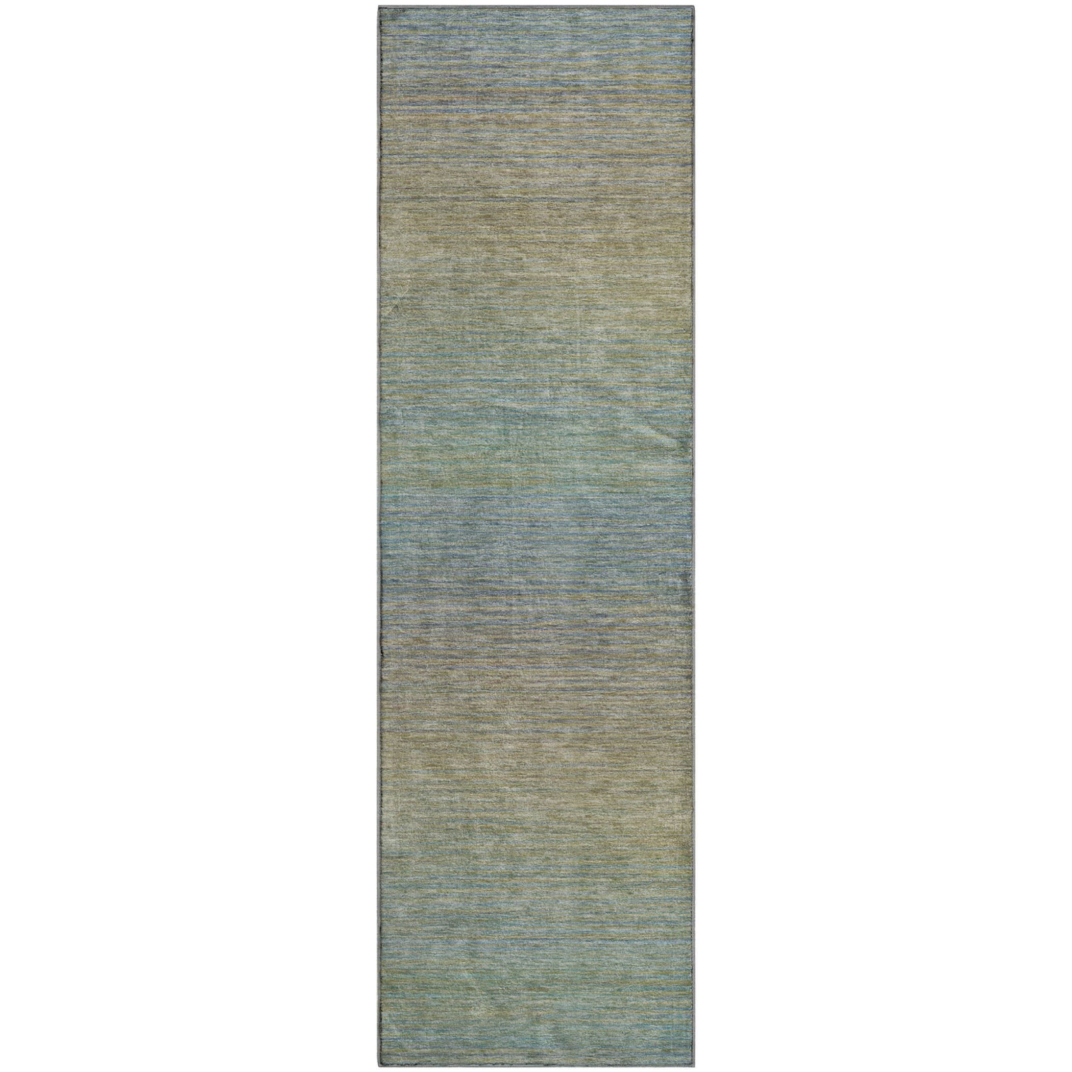 Montevideo Machine Washable Transitional Blue Rug 2'3" x 7'6" #shape_Runner