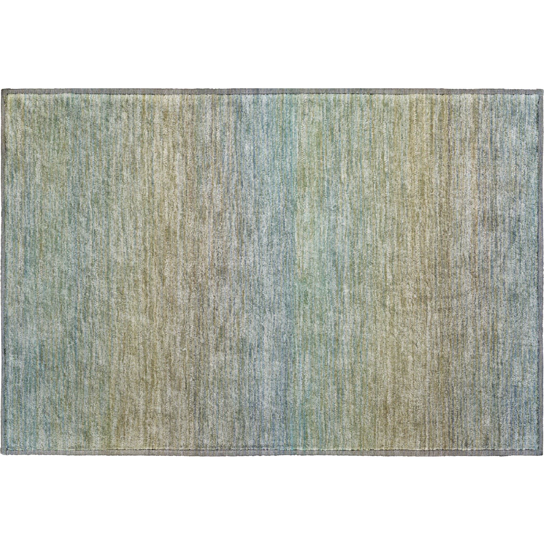 Montevideo Machine Washable Transitional Blue Rug 1'8" x 2'6" #shape_Rectangle