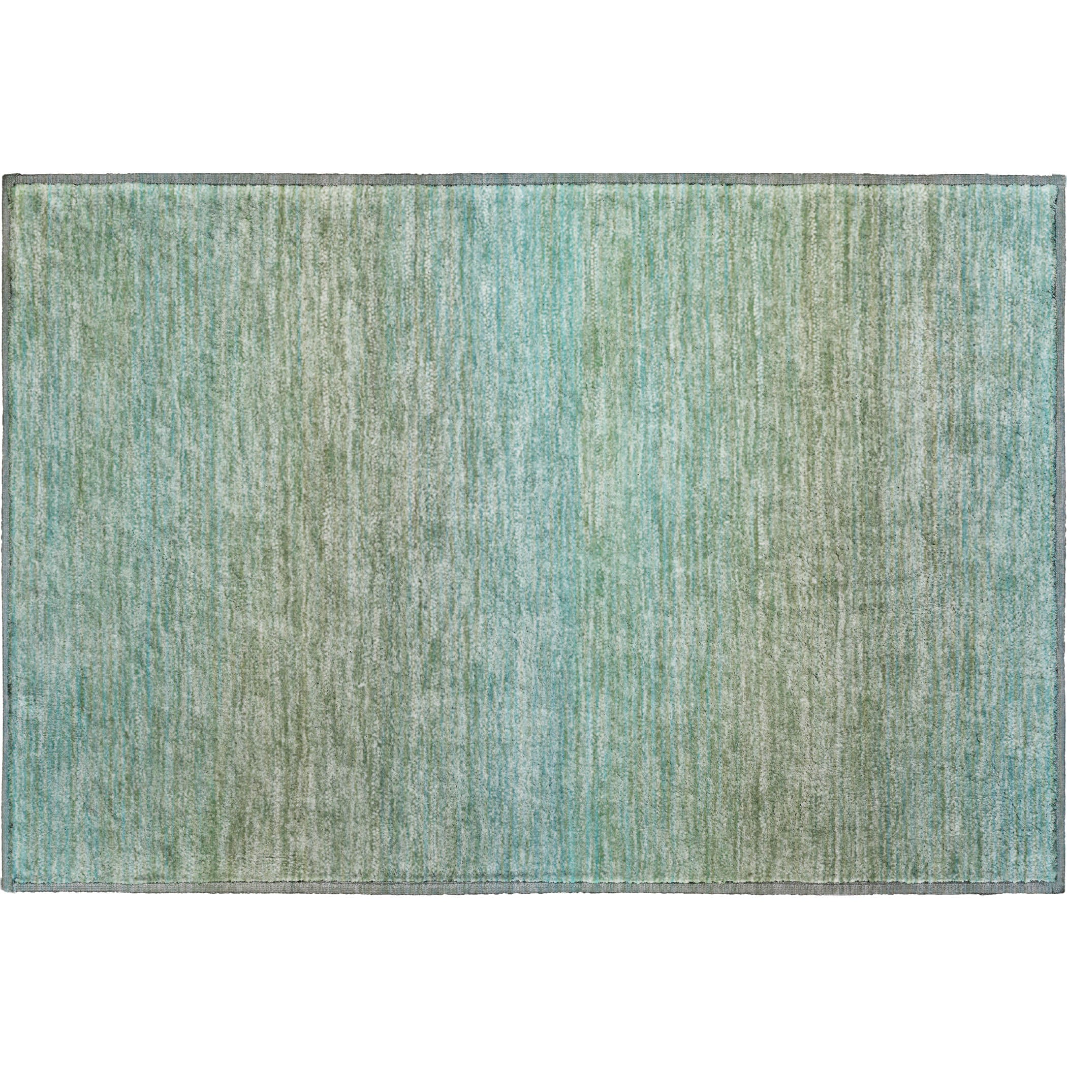 Montevideo Machine Washable Transitional Teal Rug 1'8" x 2'6" #shape_Rectangle