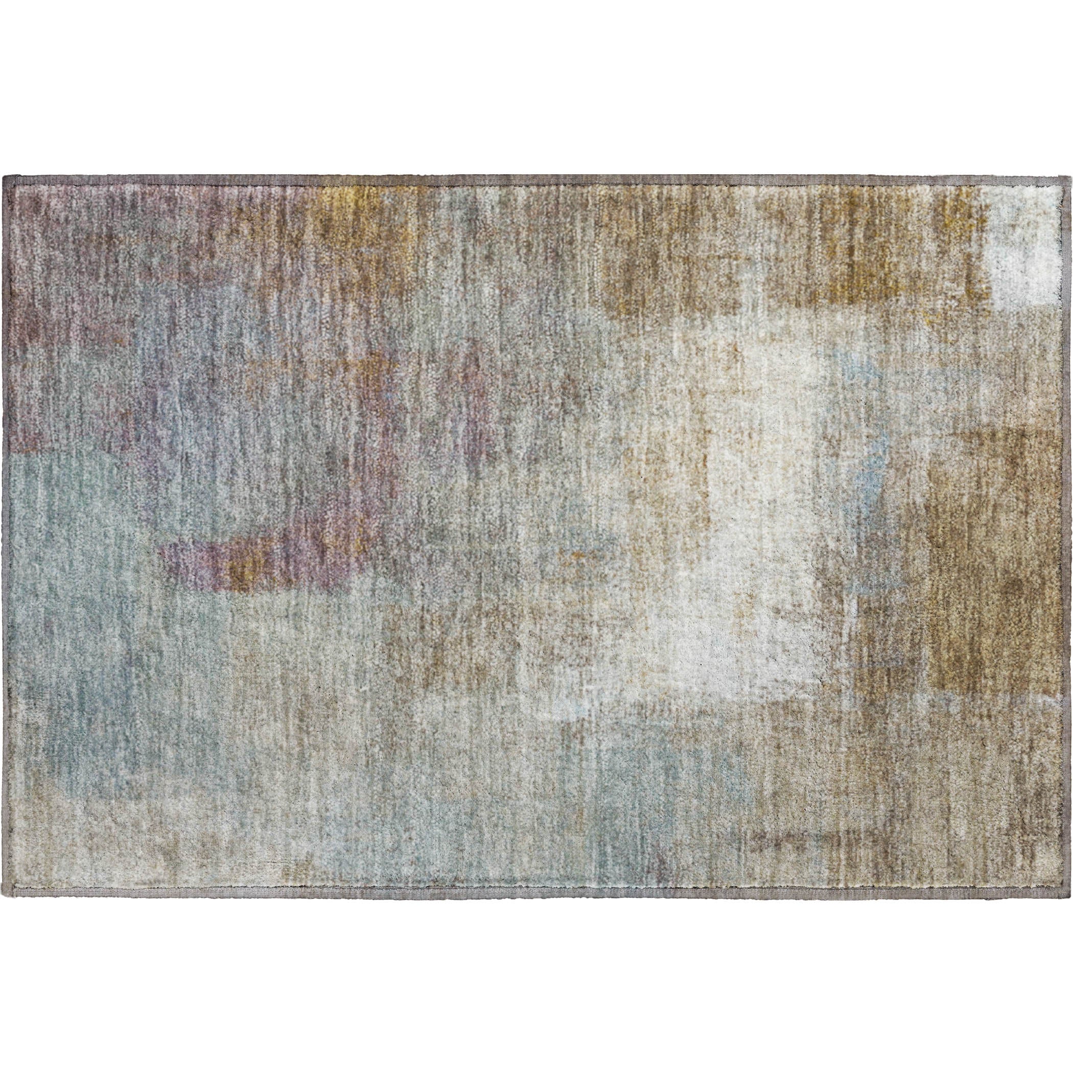 Mostar Machine Washable Transitional Mocha Brown Rug 1'8" x 2'6" #shape_Rectangle