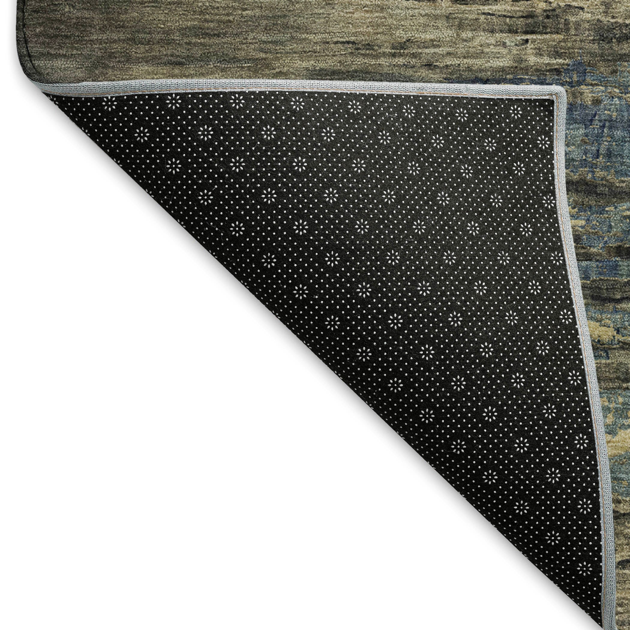 Queenstown Machine Washable Transitional Coffee Brown Rug 1'8" x 2'6" #shape_Rectangle