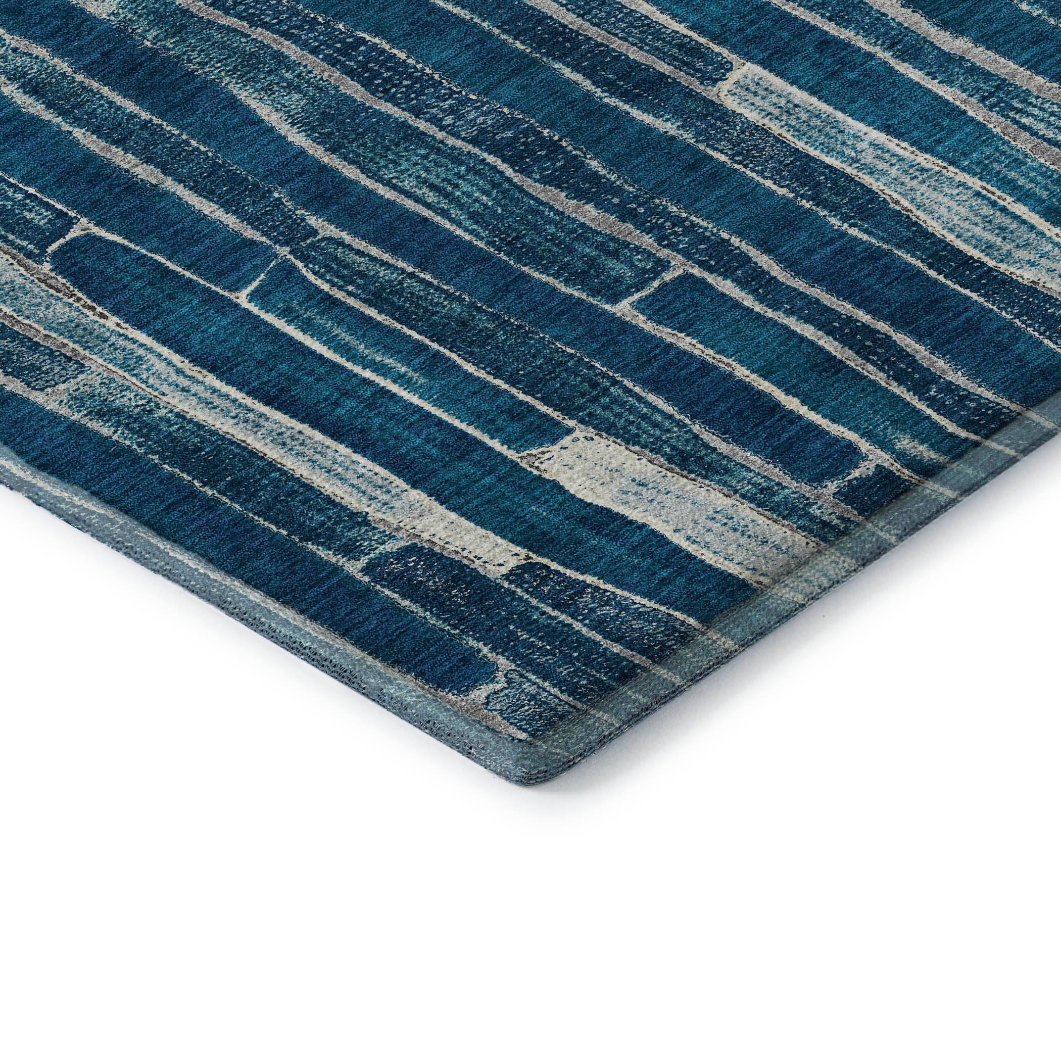 Cusco Machine Washable Transitional Blue Rug 1'8" x 2'6" #shape_Rectangle