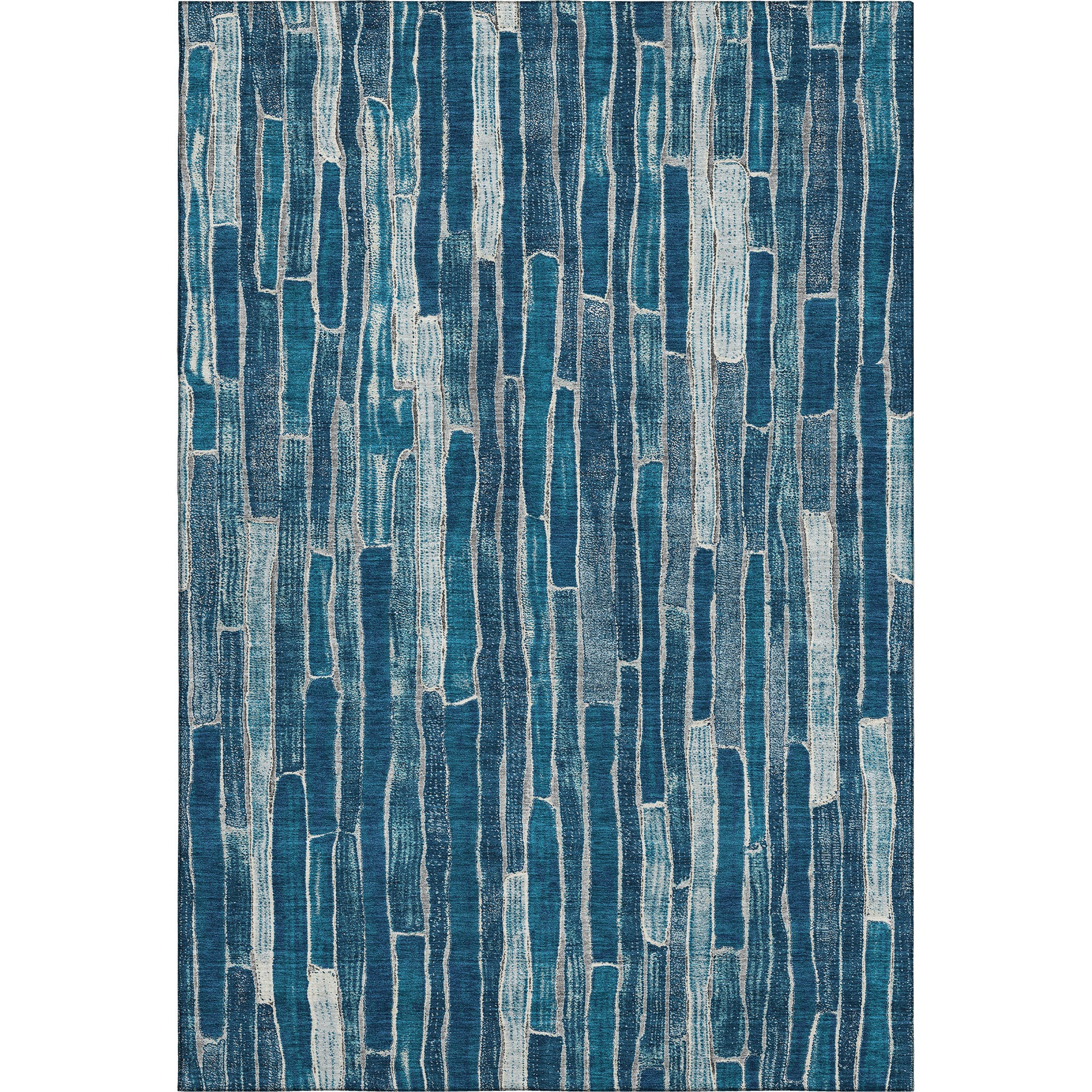 Cusco Machine Washable Transitional Blue Rug 2'6" x 3'10" #shape_Rectangle