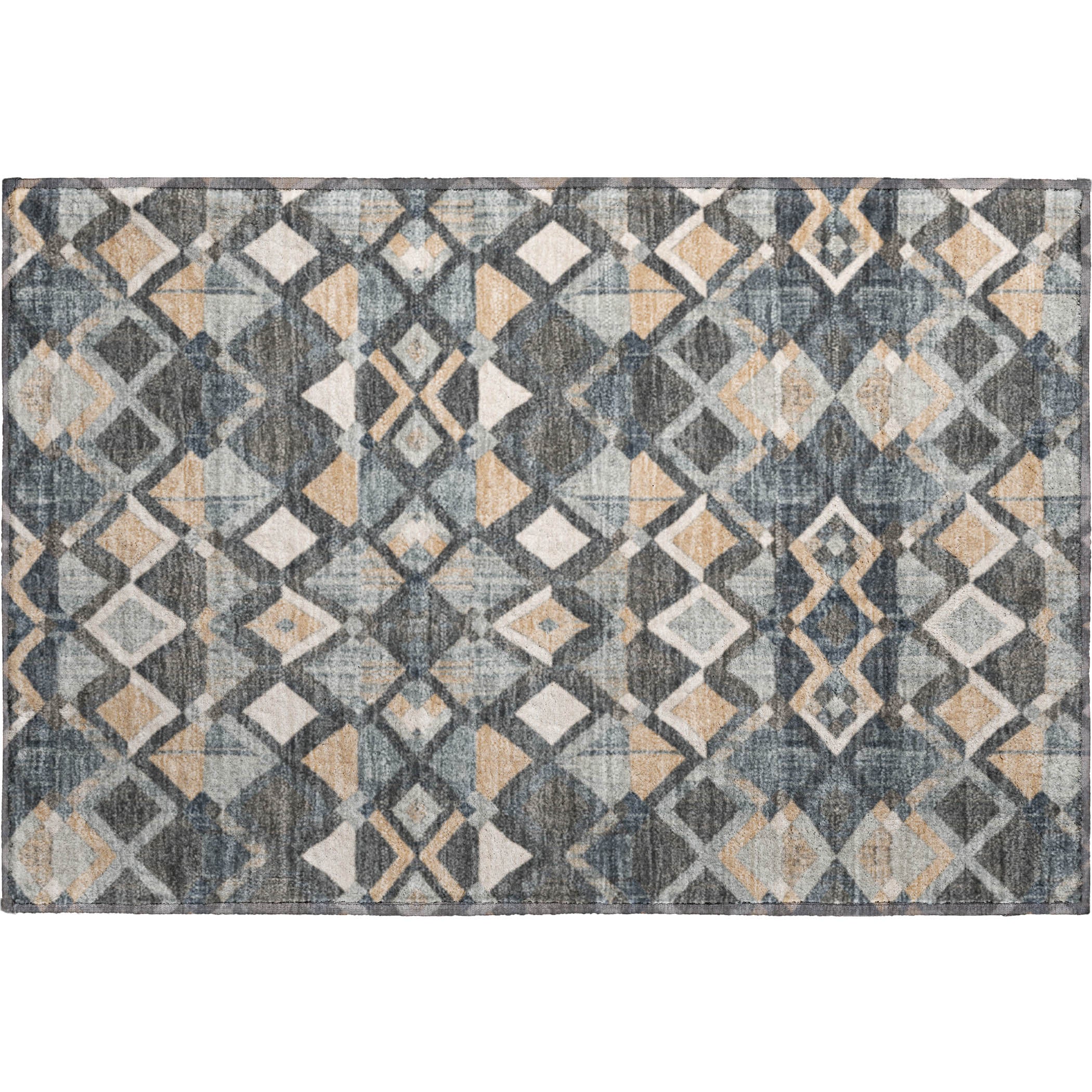 Nairobi Machine Washable Transitional Graphite Gray Rug 1'8" x 2'6" #shape_Rectangle