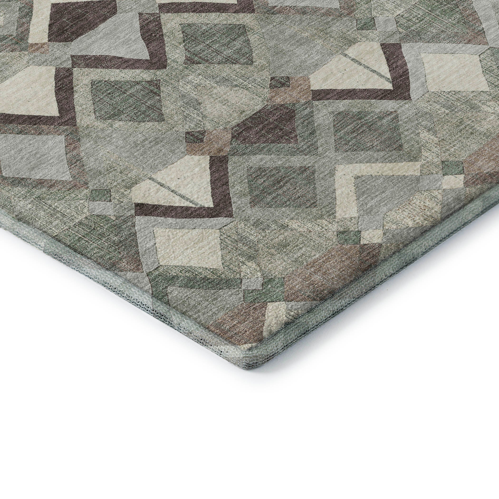 Nairobi Machine Washable Transitional Sage Green Rug 1'8" x 2'6" #shape_Rectangle