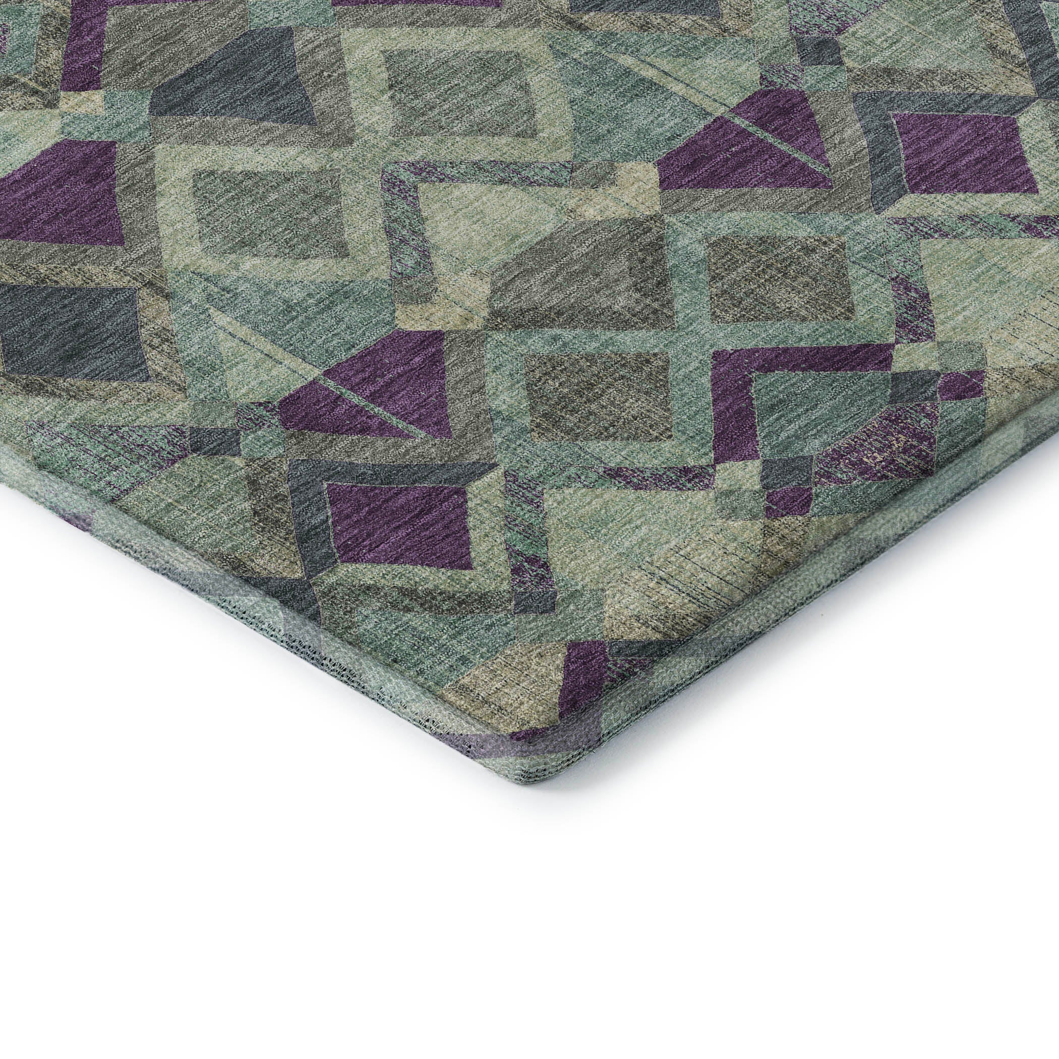 Nairobi Machine Washable Transitional Seafoam Blue Rug 1'8" x 2'6" #shape_Rectangle